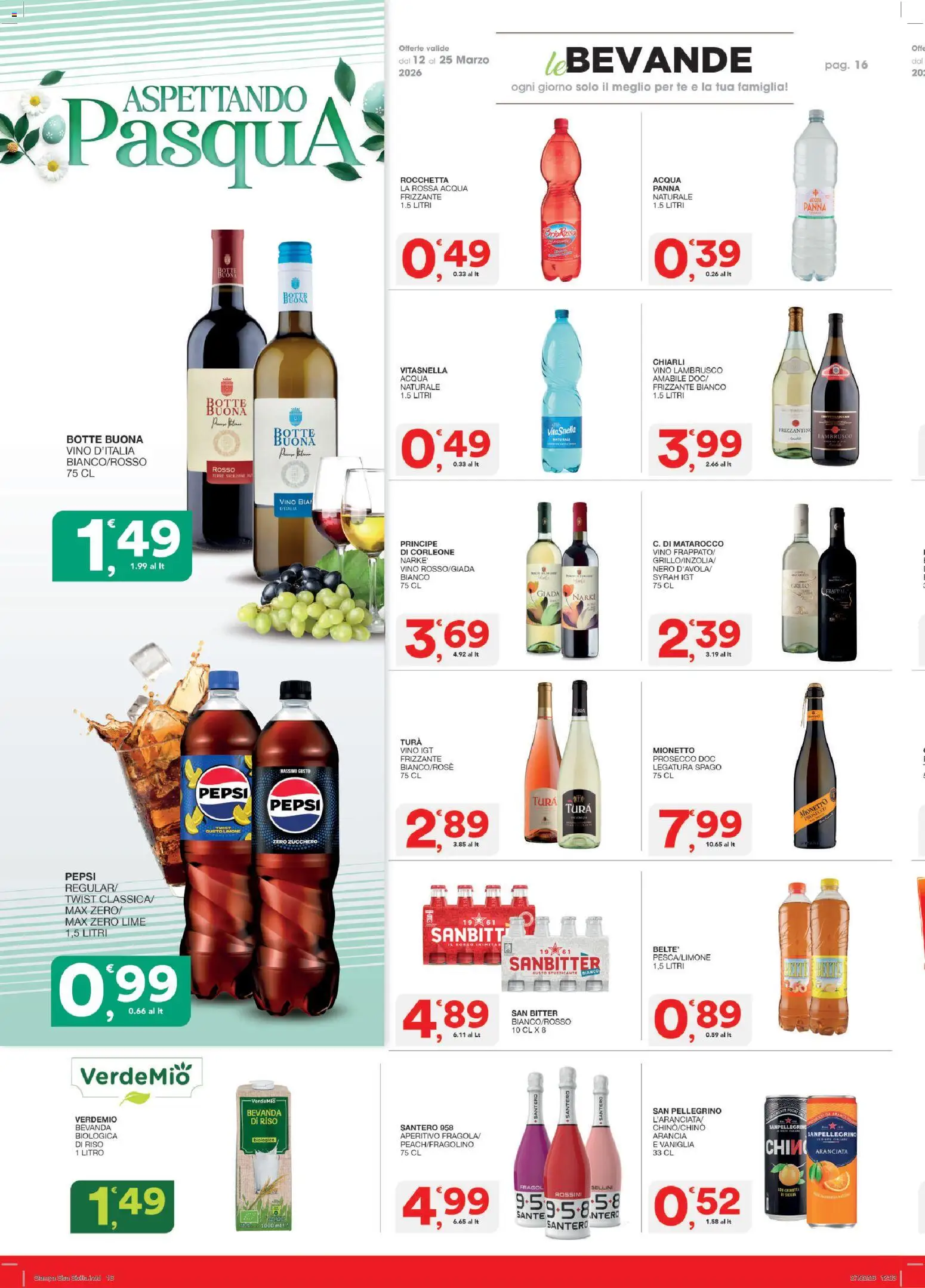 Volantino SISA del 12.03.2026 | Pagina: 16 | Prodotti: Tè, Panna, Acqua, Lime