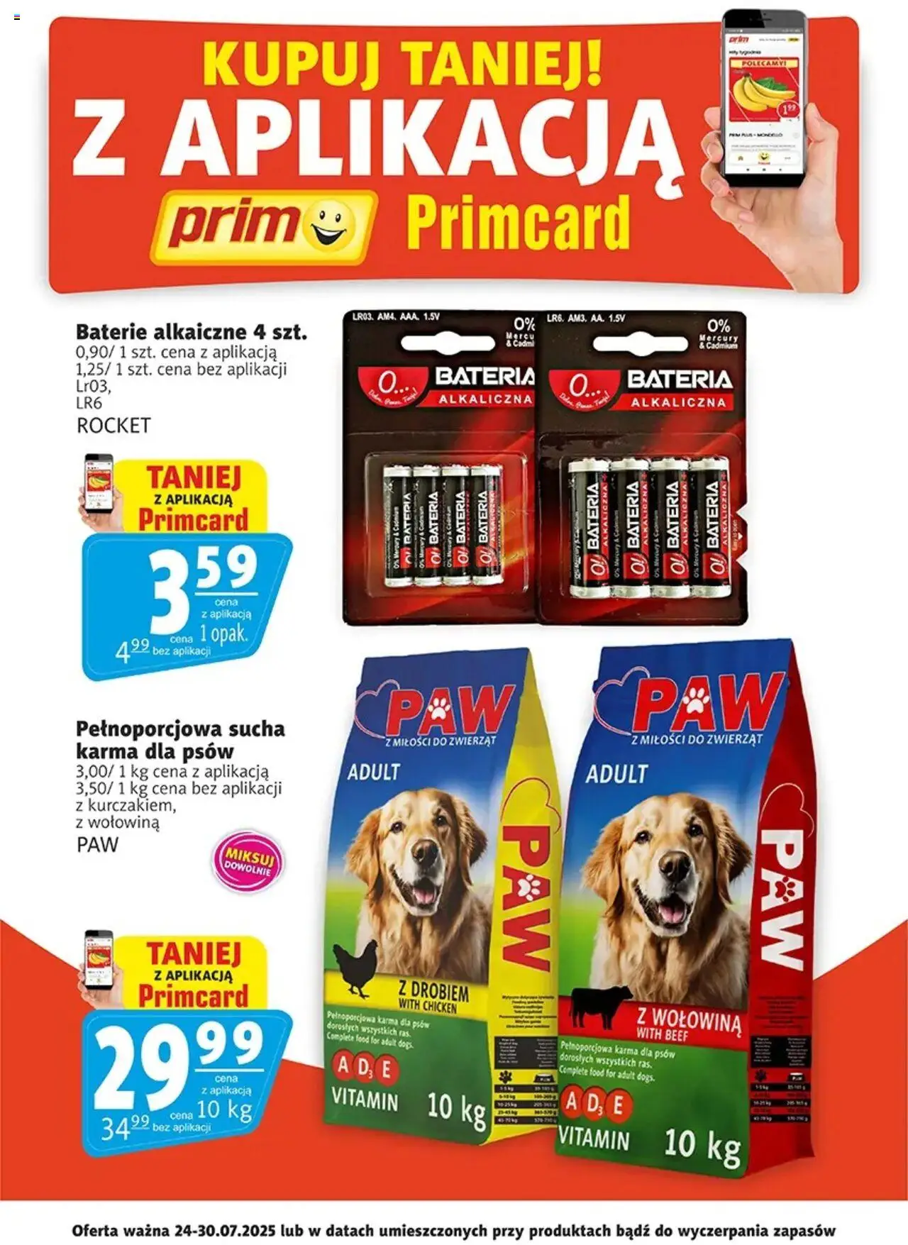 Prim Market Promocje - Primcard od 24.07.2025 | Strona: 2 | Produkty: Baterie, Bateria, Wołowina, Karma dla psów