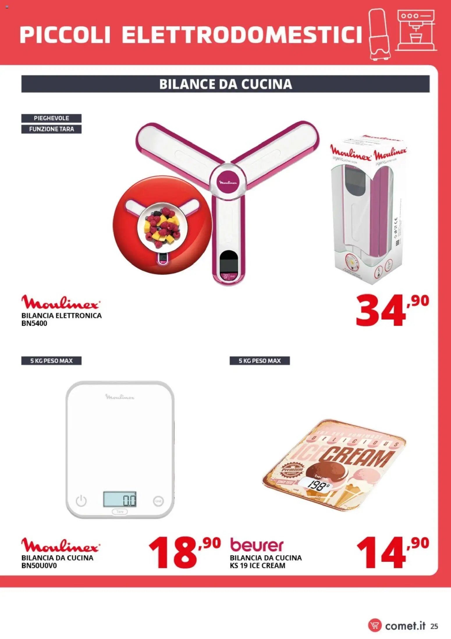 Volantino Comet del 20.03.2026 | Pagina: 25 | Prodotti: Bilancia