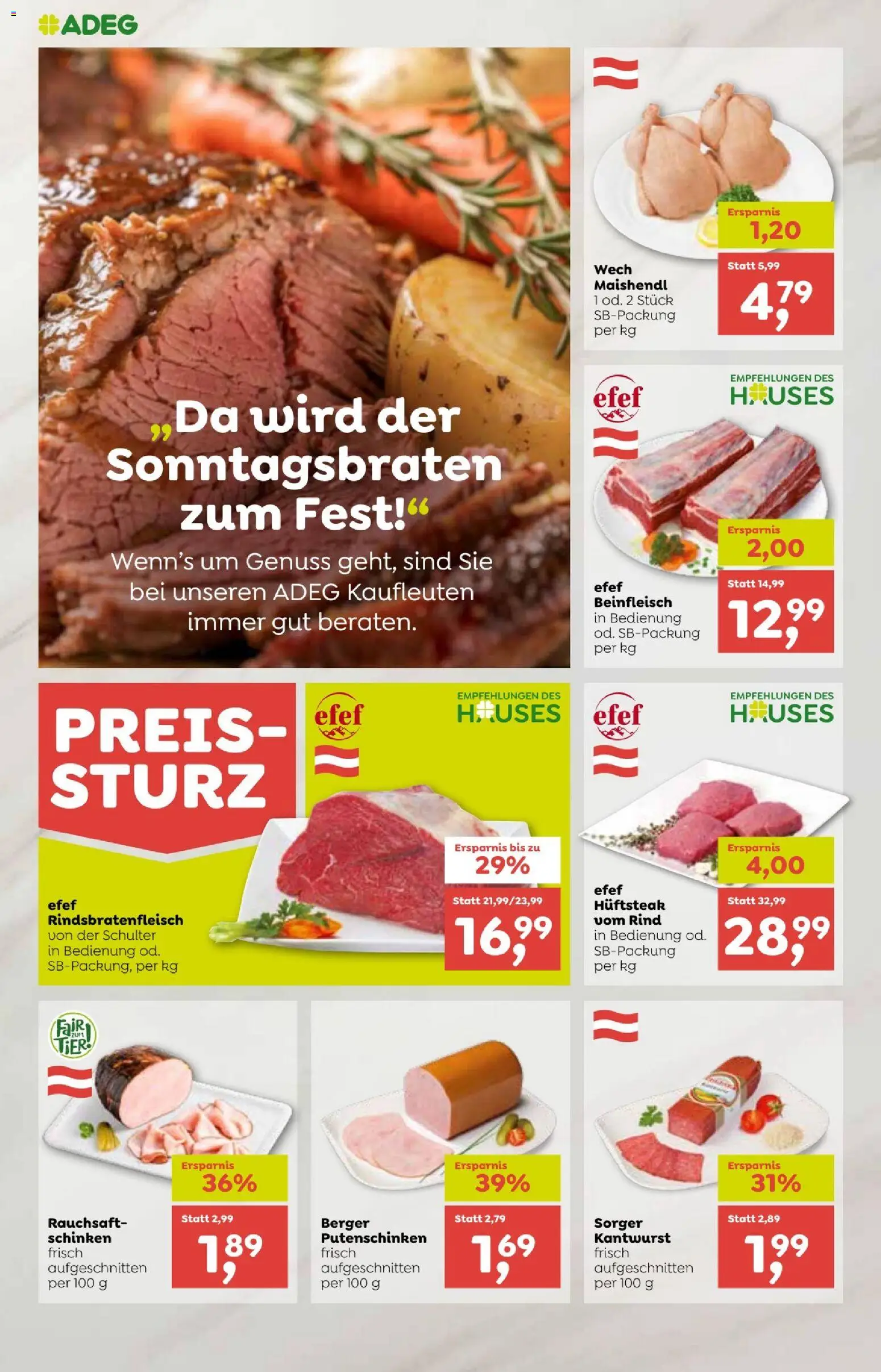 ADEG Flugblatt gültig ab 20.11.2025 | Seite: 4 | Produkte: Schinken