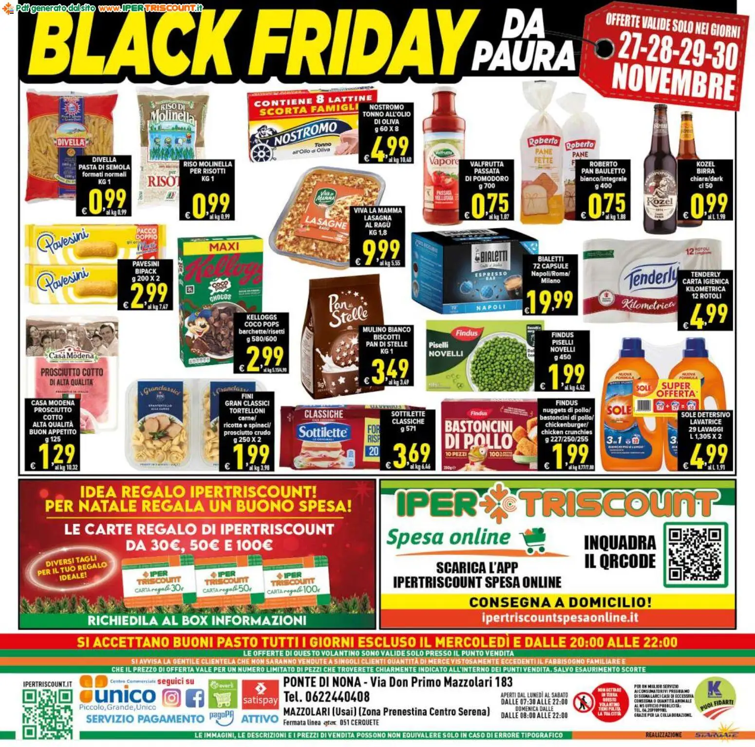 Volantino Ipertriscount del 27.11.2025 | Pagina: 20 | Prodotti: Birra, Nuggets, Prosciutto, Tonno