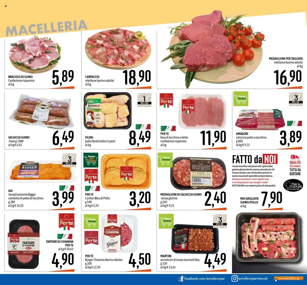 Volantino Emisfero del 07.08.2025 | Pagina: 9 | Prodotti: Tacchino, Olio, Salsiccia, Arrosticini