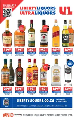 Ultra Liquors specials catalogue – valid from 01.11.2025