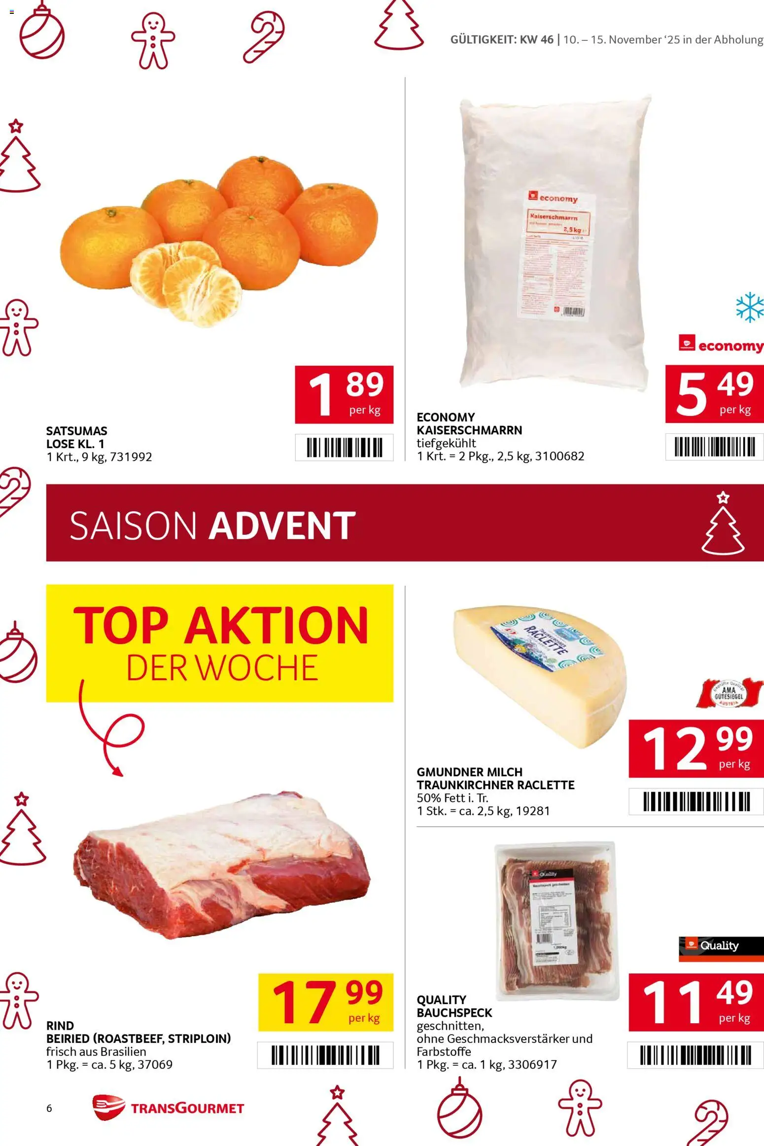 Transgourmet Flugblatt gültig ab 10.11.2025 | Seite: 6 | Produkte: Milch