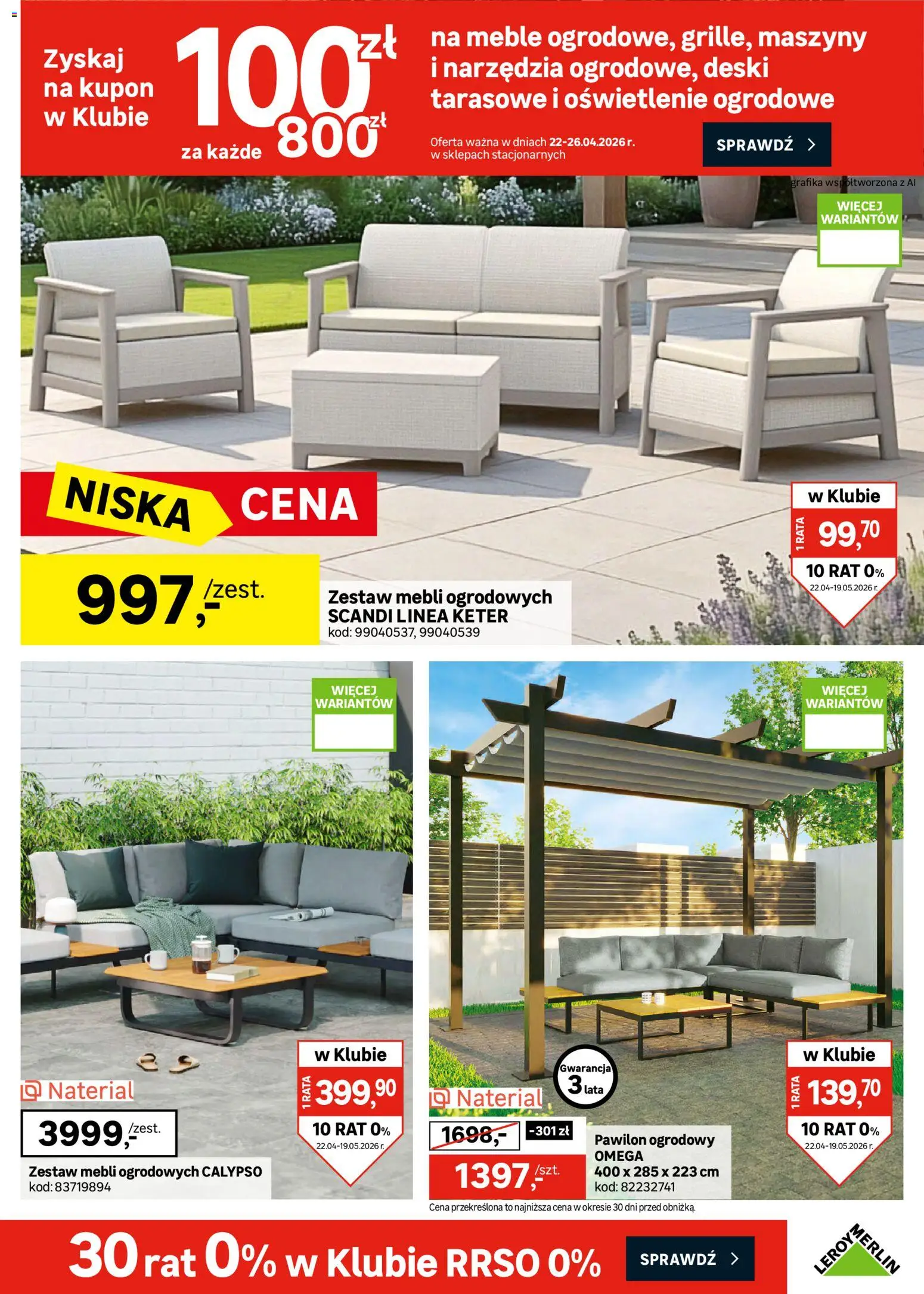 Leroy Merlin gazetka od 22.04.2026 | Strona: 3 | Produkty: Pawilon ogrodowy
