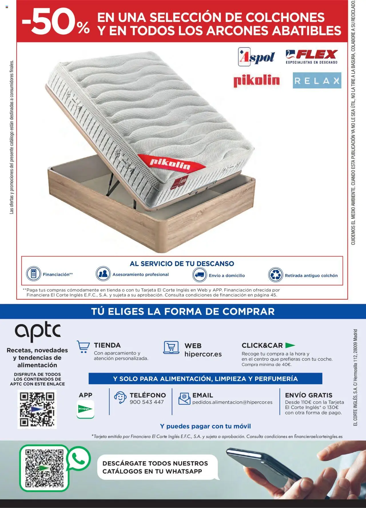 Hipercor catálogo │ válido desde el 05.06.2025 | Página: 68 | Productos: Teléfono, Colchon