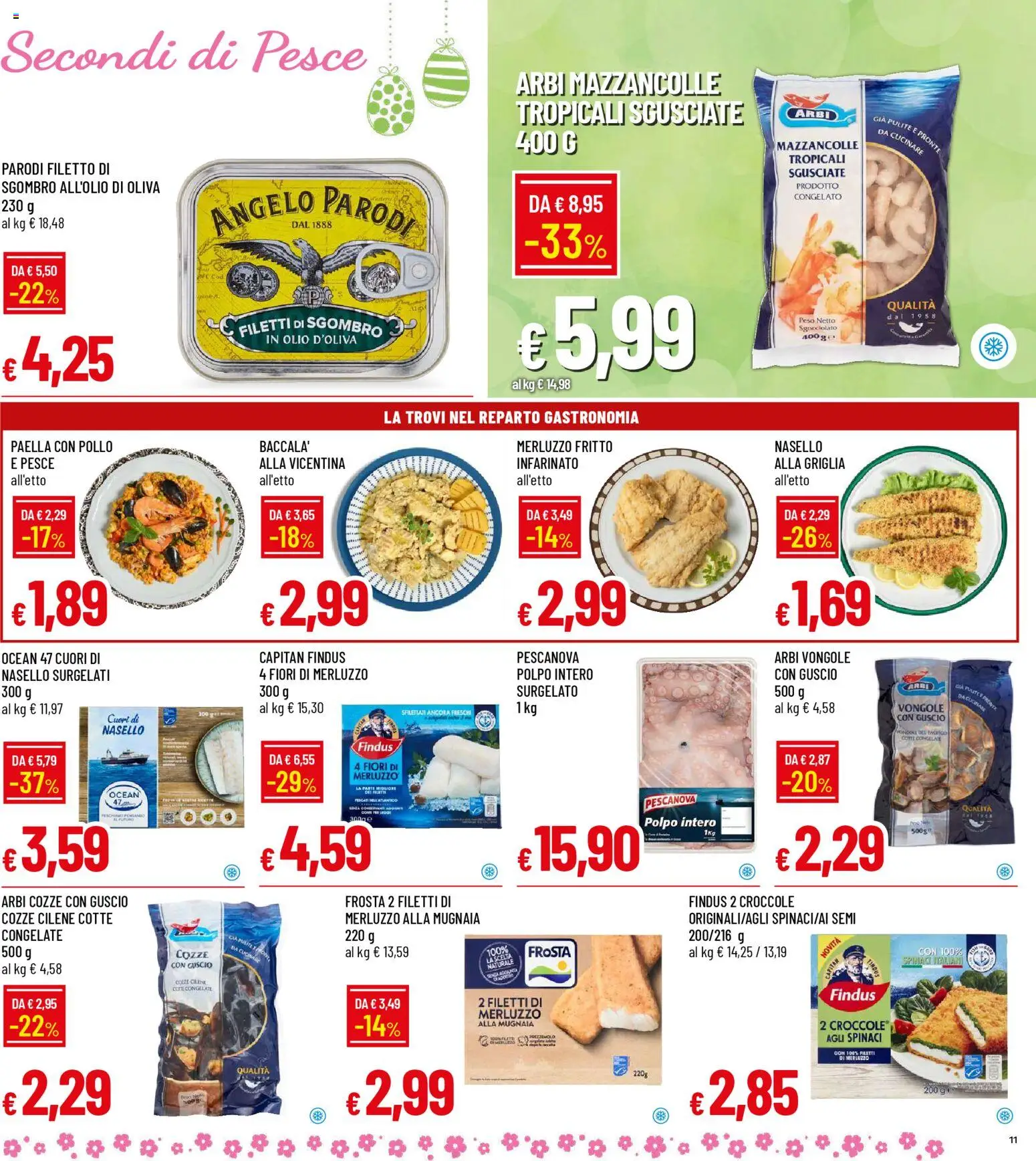 Volantino Galassia del 26.03.2026 | Pagina: 11 | Prodotti: Mazzancolle, Olio, Griglia, Paella