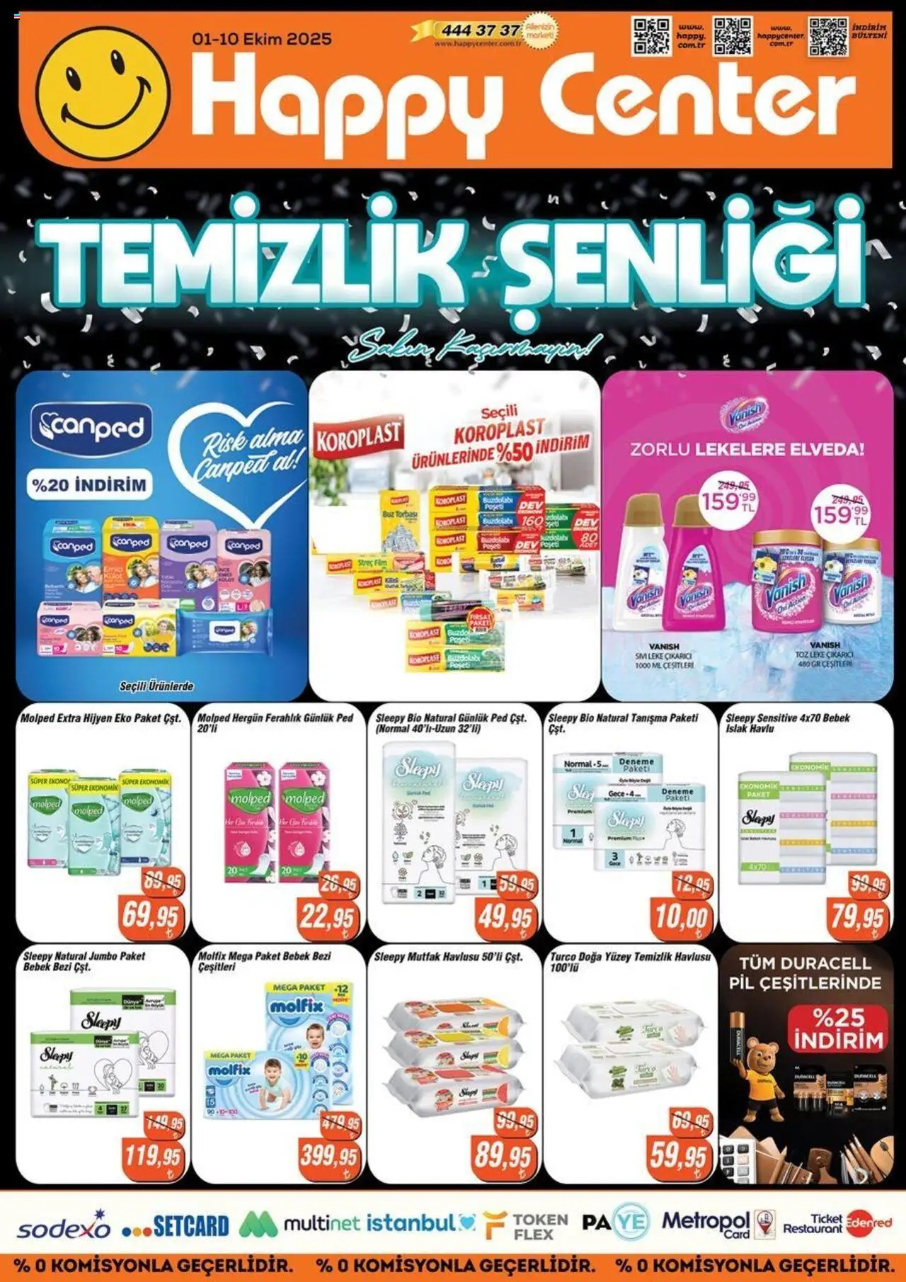 Happy Center Katalog - 01.10.2025 tarihinden itibaren geçerlidir | Sayfa: 4 | Ürünler: Pil, Leke çıkarıcı, Külot, Buzdolabı