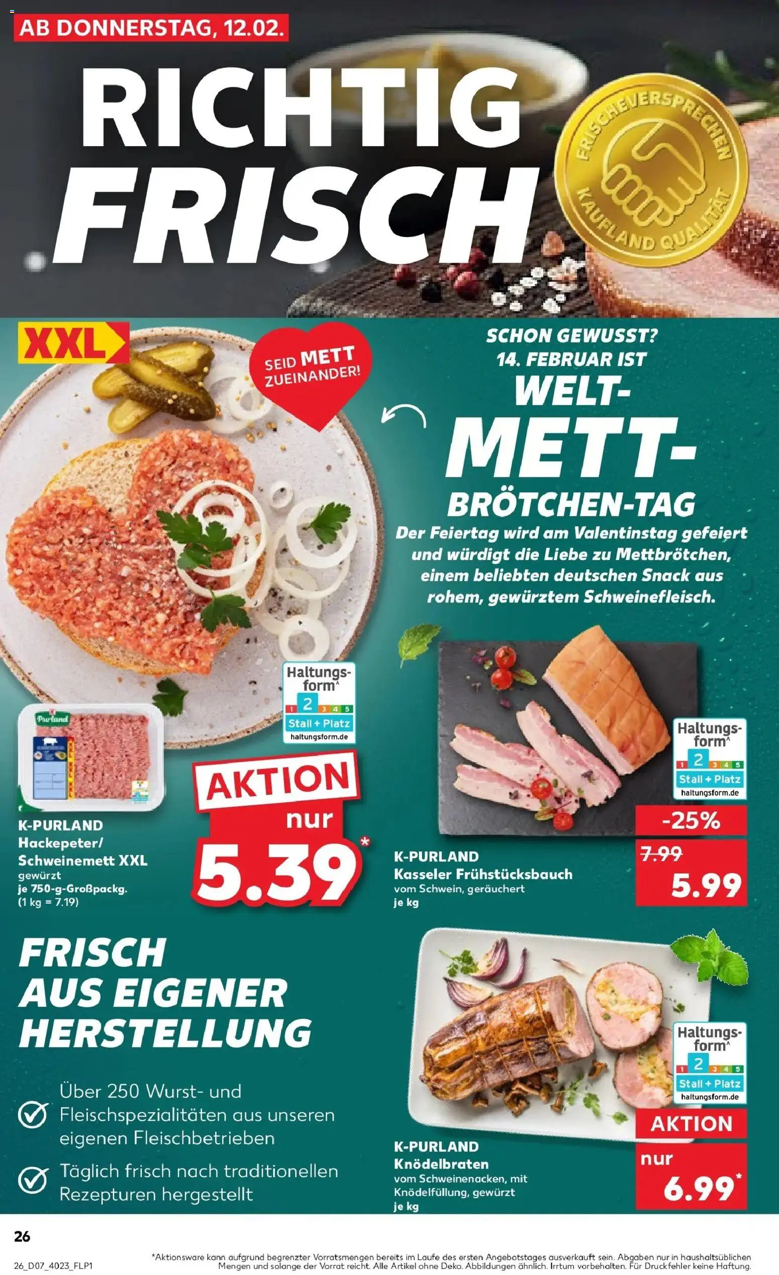Kaufland prospekt Limbach-Oberfrohna	 – gültig ab 16.02.2026 | Seite: 26 | Produkte: Wurst