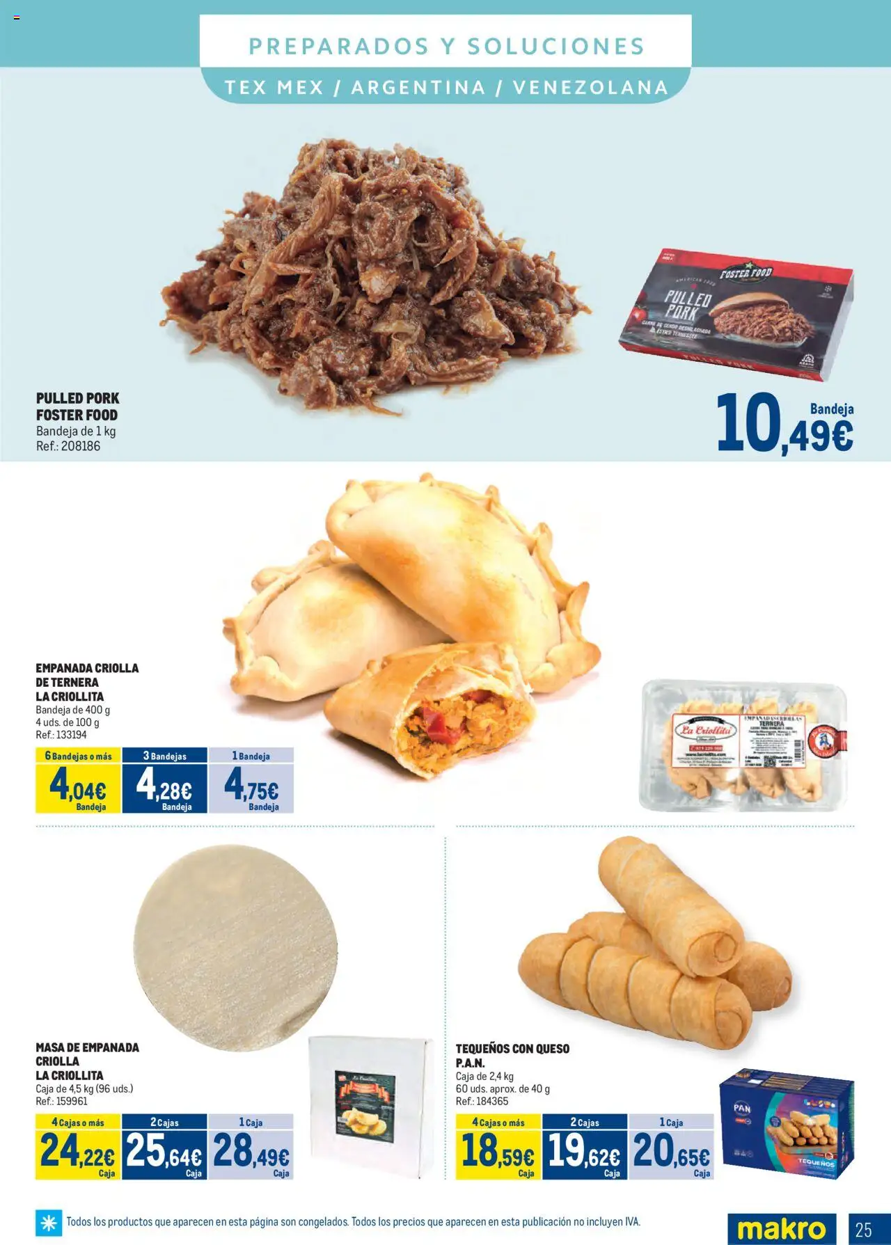 Makro - Congelados Centro │ válido desde el 04.08.2025 | Página: 25 | Productos: Queso, Bandeja, Caja