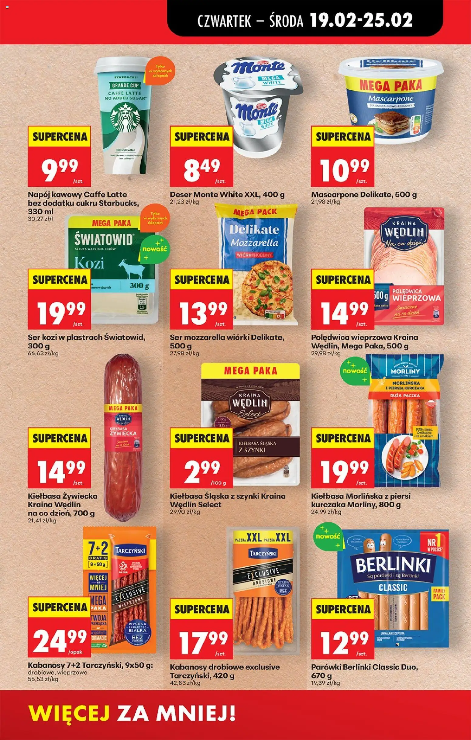 Biedronka Polsko leták - W tym tygodniu od 19.02.2026 | Strana: 39 | Produkty: Starbucks, Mascarpone, Mozzarella