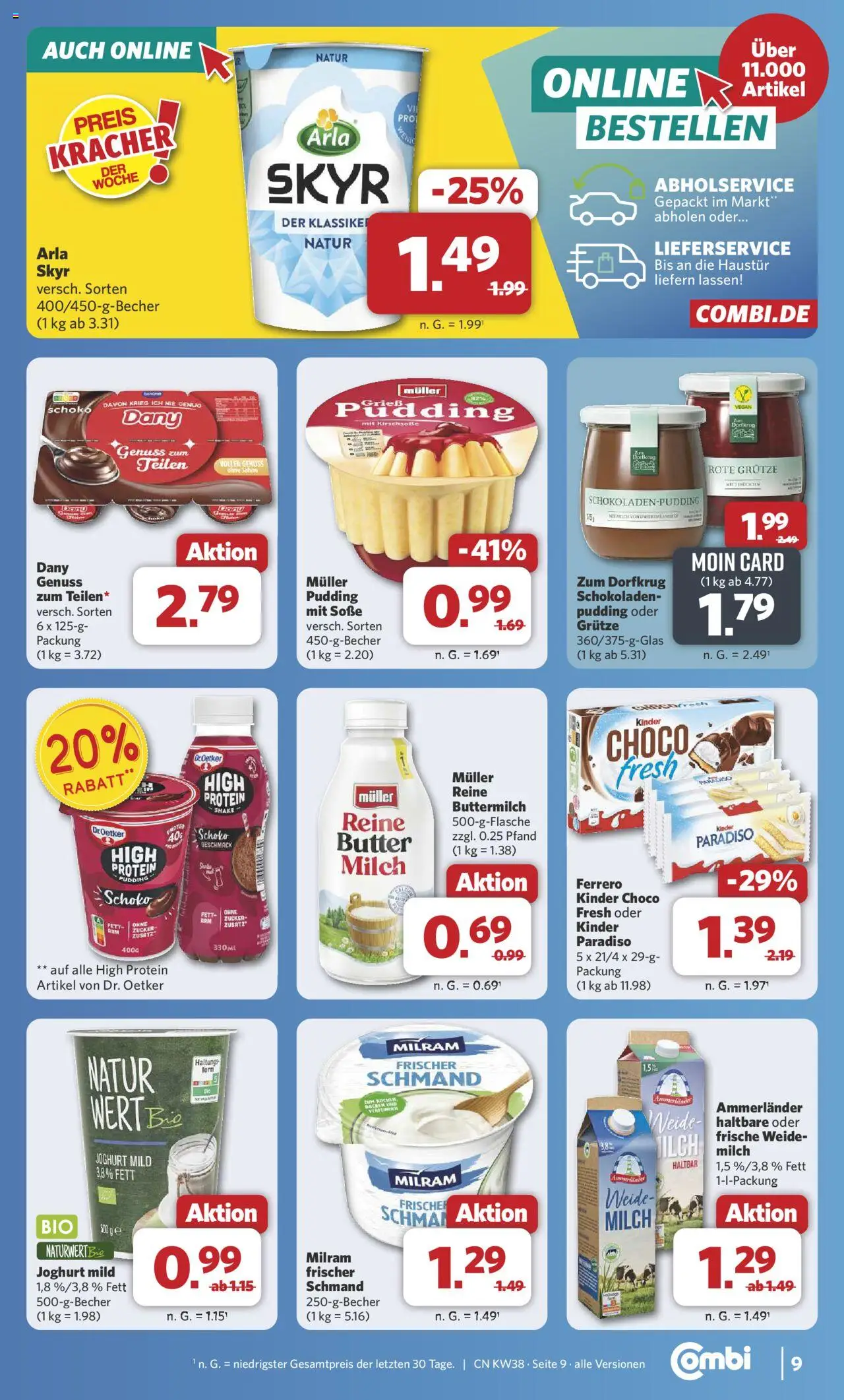 Combi Prospekt 	 – gültig ab 15.09.2025 | Seite: 10 | Produkte: Buttermilch, Joghurt, Skyr, Soße
