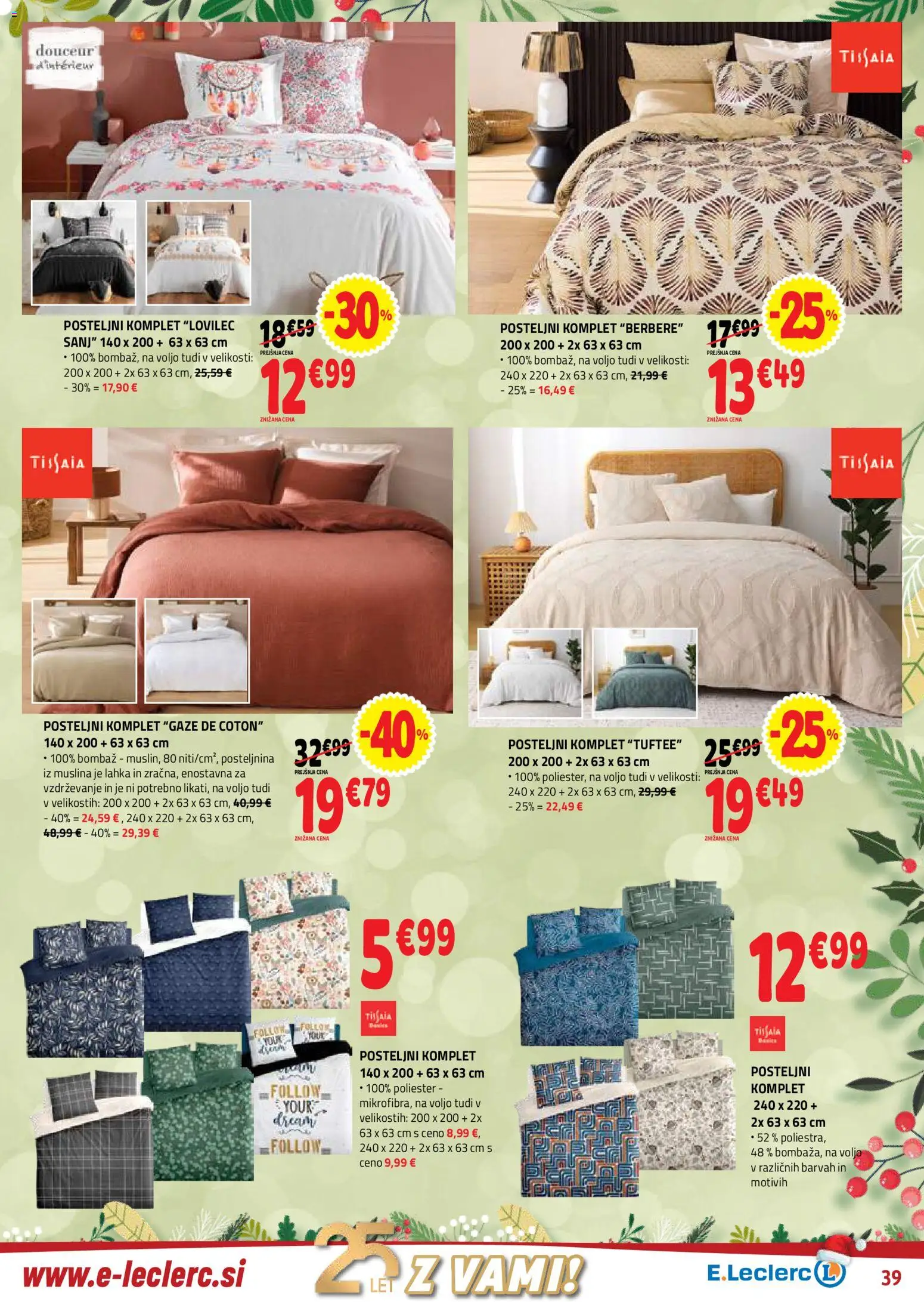 Novi E.leclerc katalog ponudbe – veljaven od 27.12.2025 | Stran: 39 | Izdelki: Posteljnina