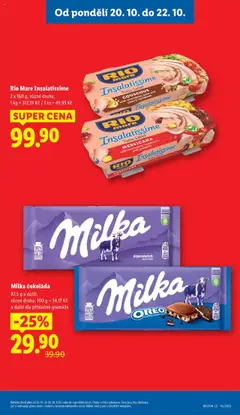 Náhled letáku Milka čokoláda, 87,5 g a další, různé druhy od 20.10.2025 | Strana: 5 | Produkty: Čokoláda milka, Rio mare, Oreo, Kakao