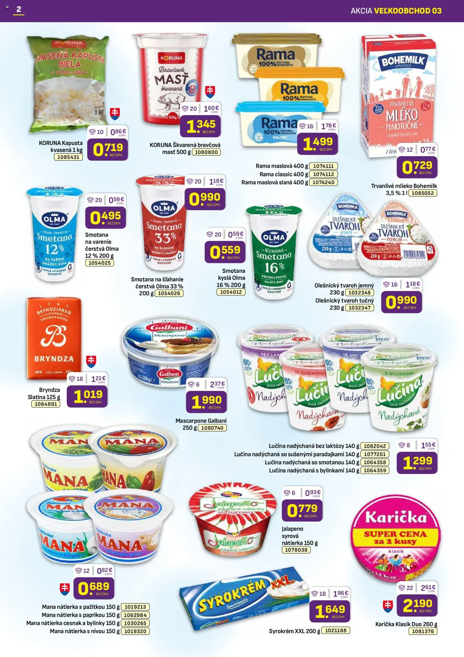 Nové Libex akcie – leták je platný od 02.02.2026 | Strana: 2 | Produkty: Káva, Smotana, Kuchyne, Trvanlivé mlieko