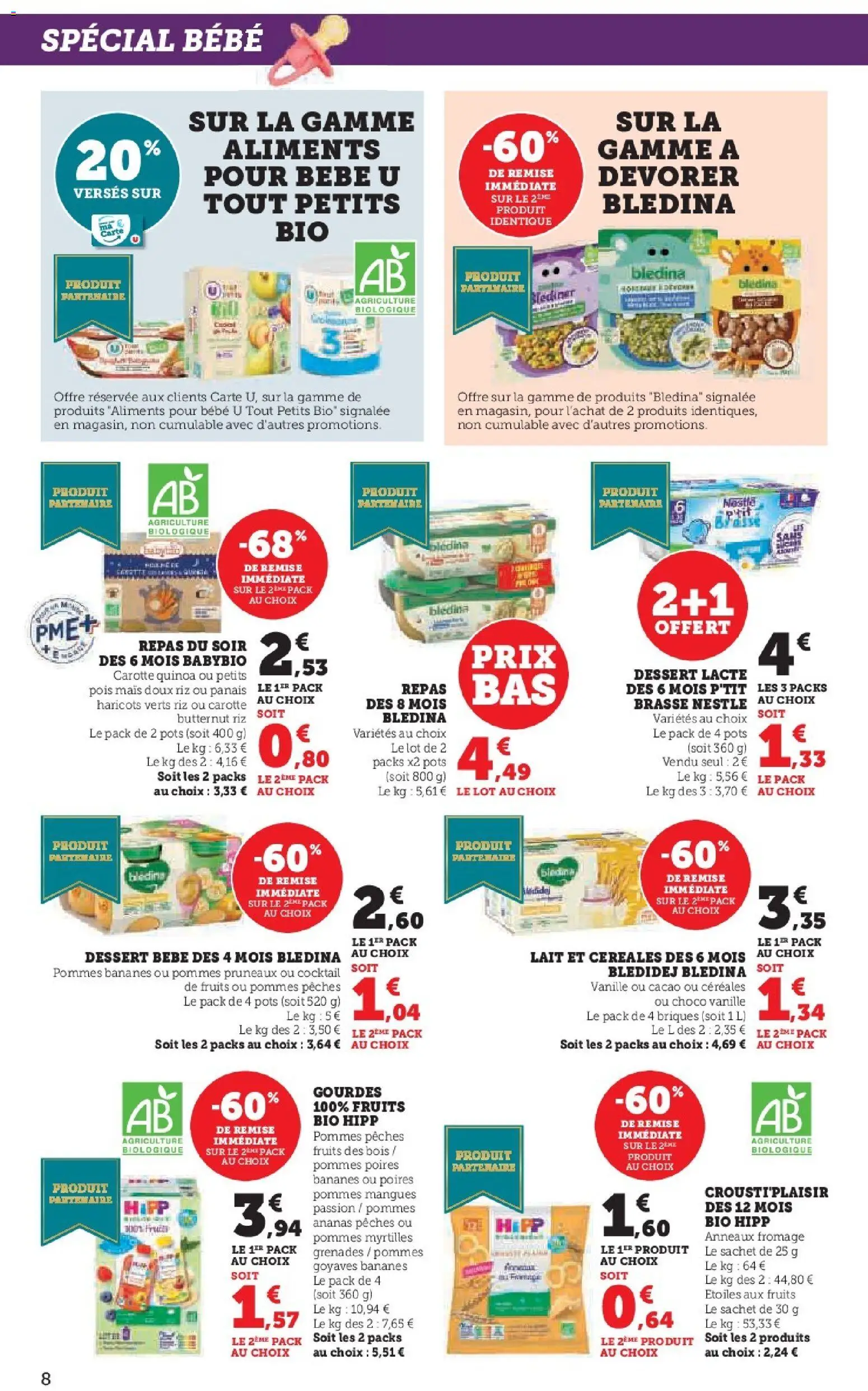 {H1} | Page: 8 | Produits: Quinoa, Lait, Riz, Ananas