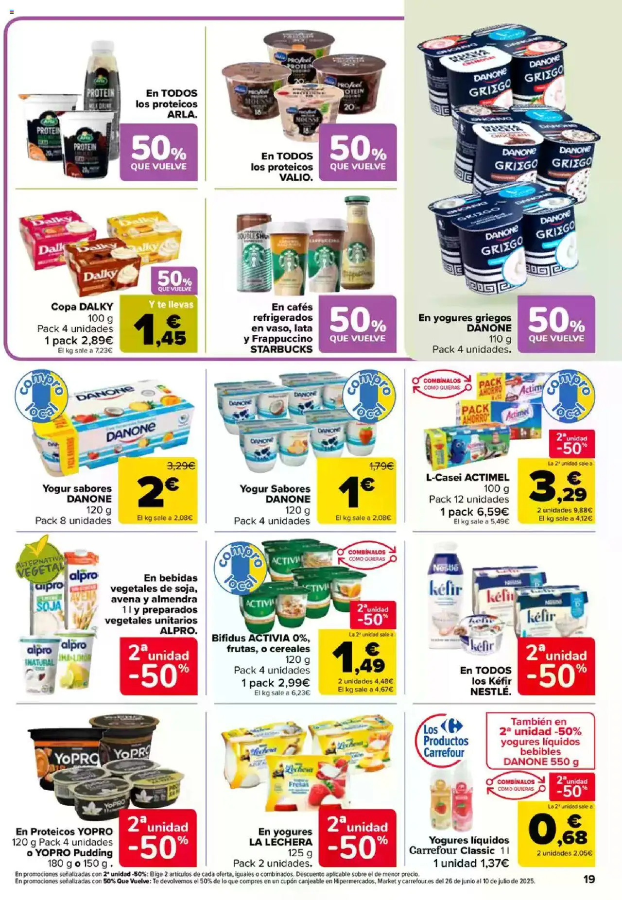 Carrefour folleto │ válido desde el 09.06.2025 | Página: 19 | Productos: Mousse, Yogur, Fresas, Té