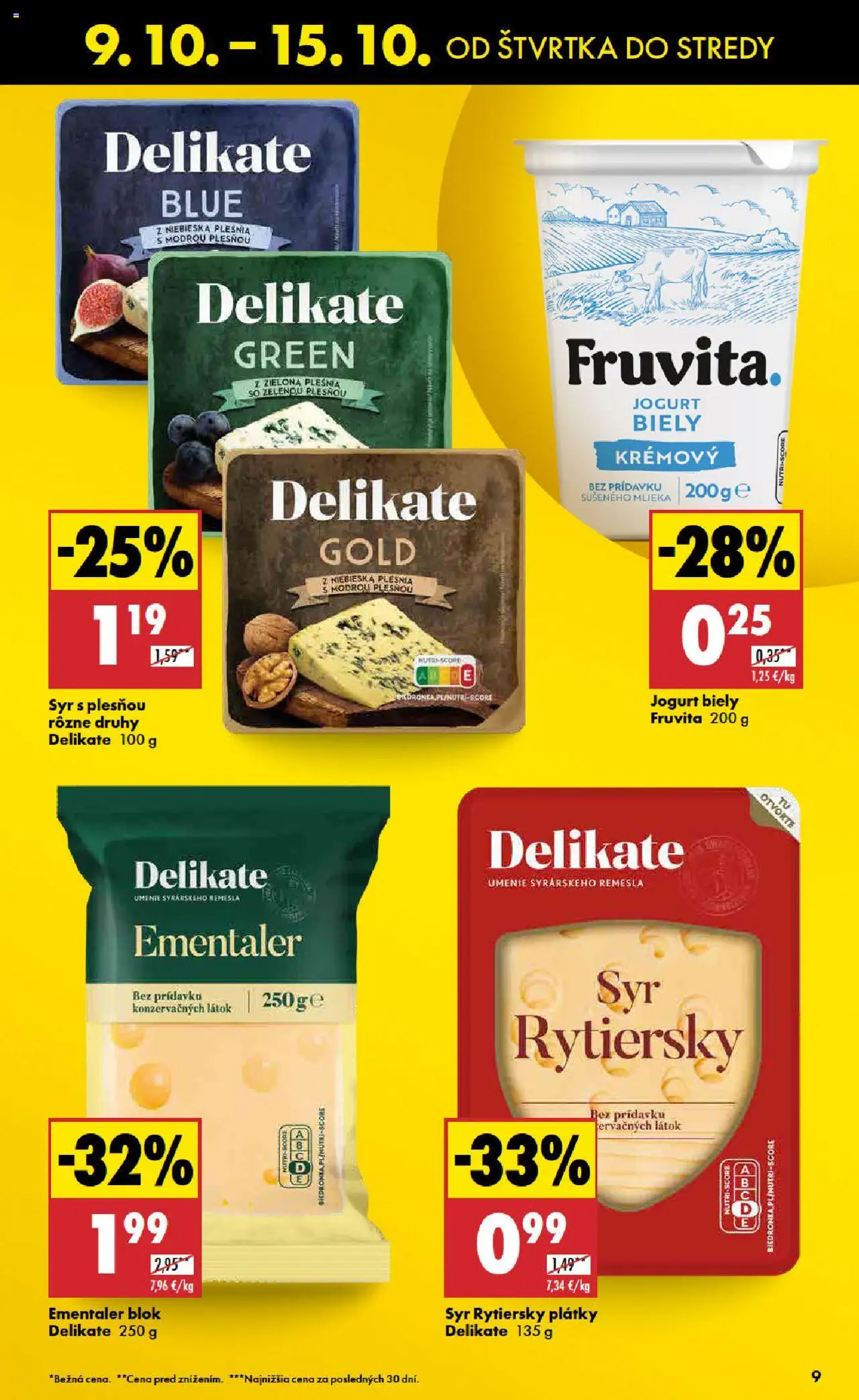 Nové Biedronka akcie – leták je platný od 09.10.2025 | Strana: 9 | Produkty: Syr, Jogurt