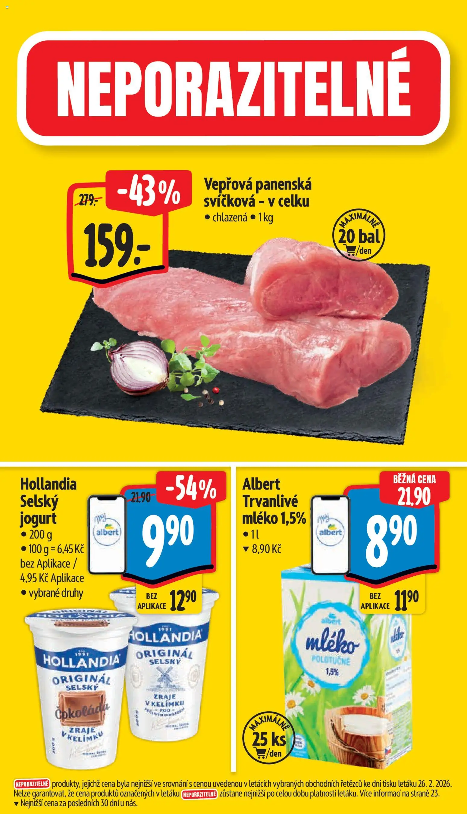 Albert leták - Supermarket od 04.03.2026 | Strana: 3 | Produkty: Mléko, Jogurt, Čokoláda, Hollandia