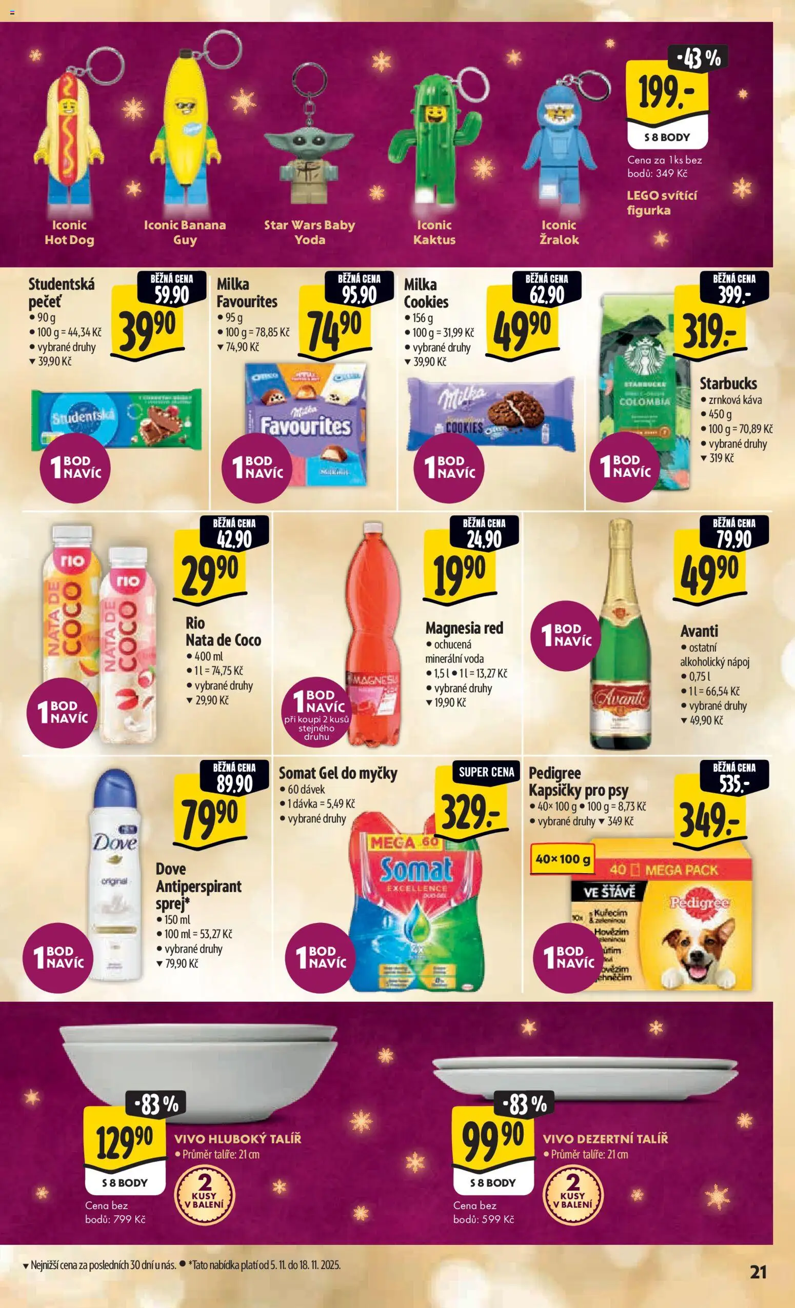 Albert leták - Hypermarket od 05.11.2025 | Strana: 30 | Produkty: Cookies, Magnesia, Minerální voda, Body