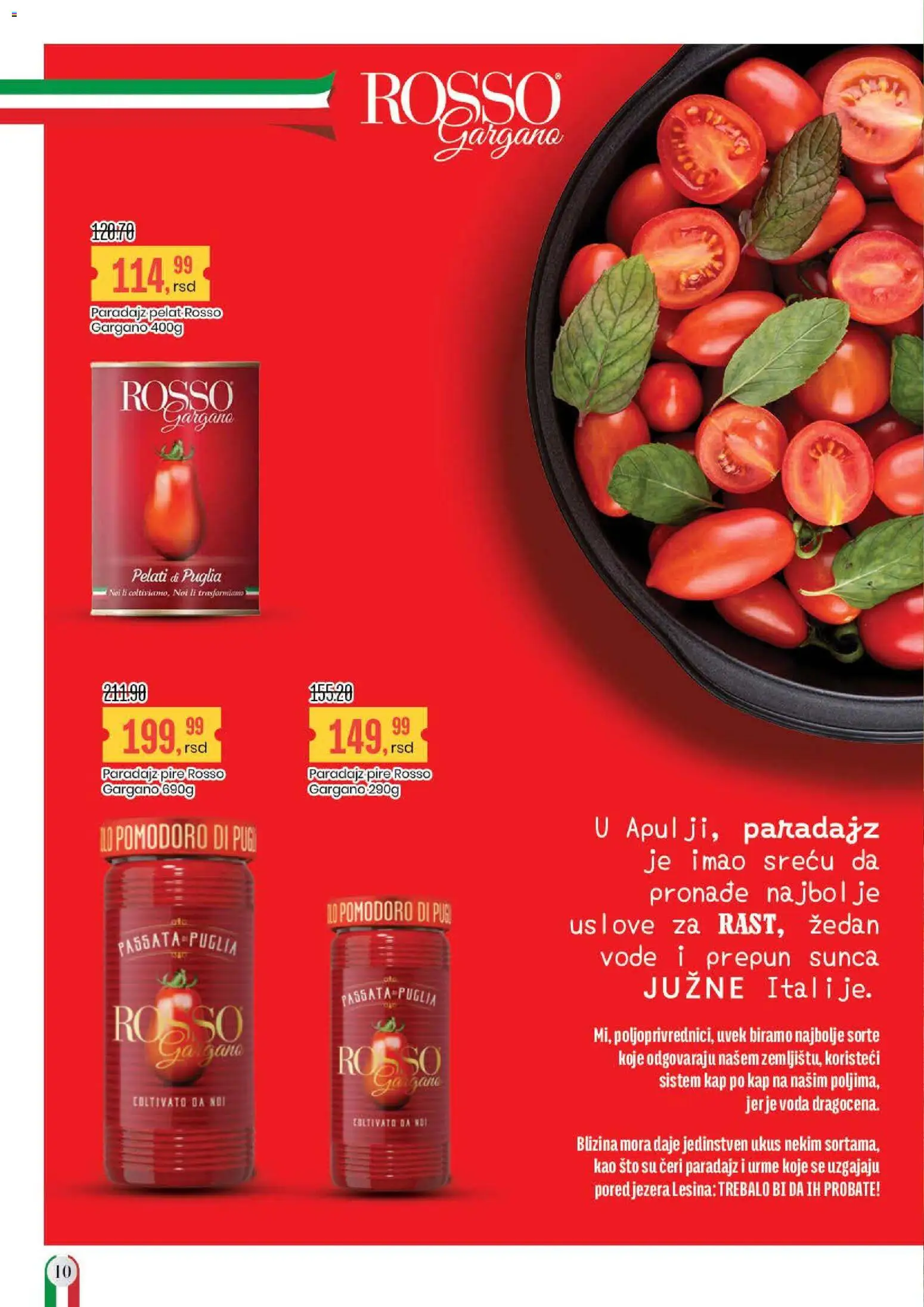 Aroma Market katalog - važi od 17.11.2025 | Strana: 10 | Proizvode: Sto, Voda, Paradajz