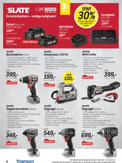 Thansen - Tilbudsavis gyldig fra 25.02.2026 | Side: 8 | Produkter: Batterier, Søm, Adaptere, Batteri