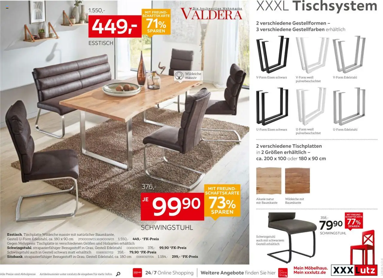 XXXL Lutz Nr. 1 beim Preis - gültig ab dem 18.08.2025 | Seite: 13 | Produkte: Esstisch