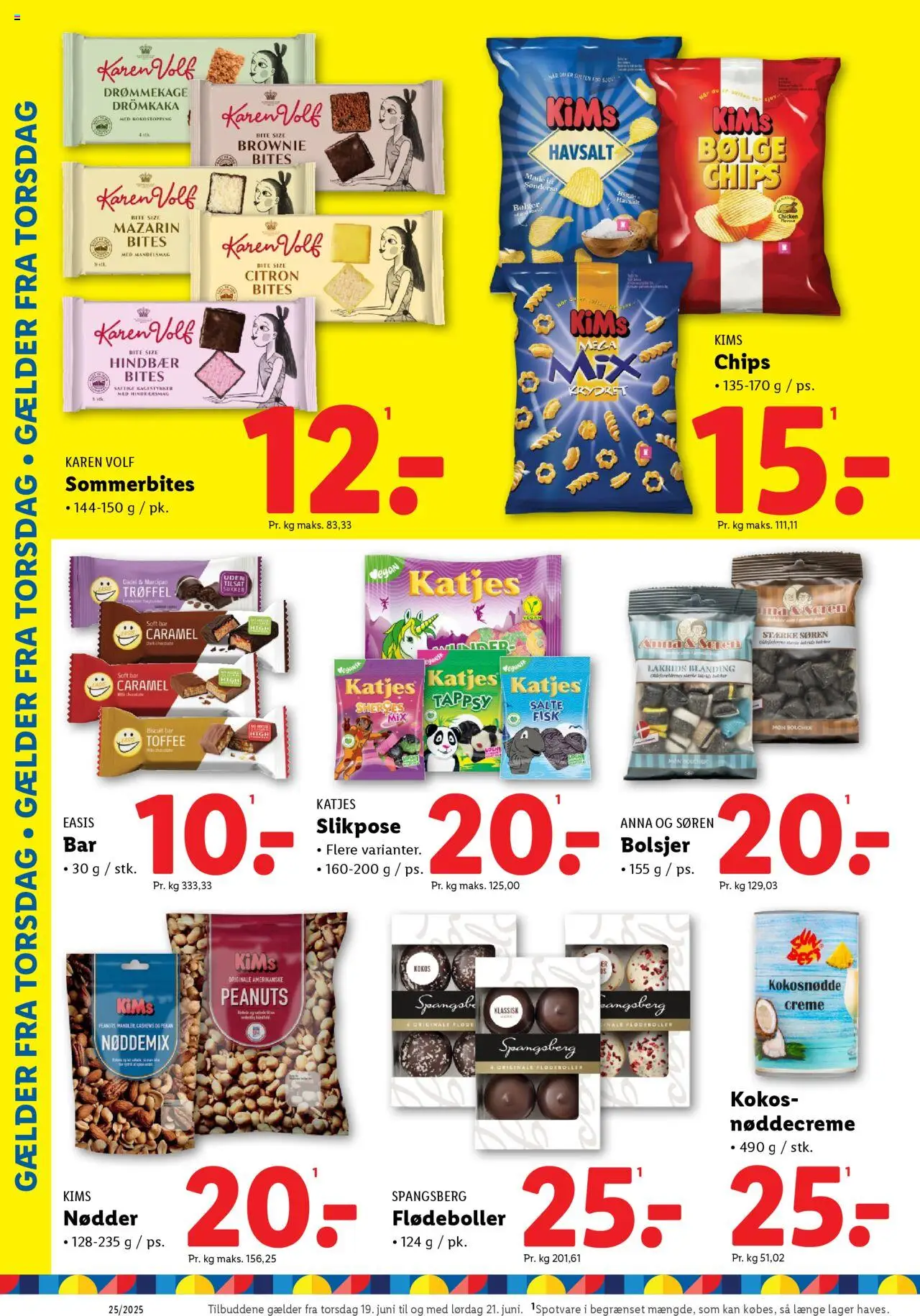 Lidl Tilbudsavis gyldig fra 19.06.2025 | Side: 2 | Produkter: Chips, Flødeboller, Bolsjer, Søm