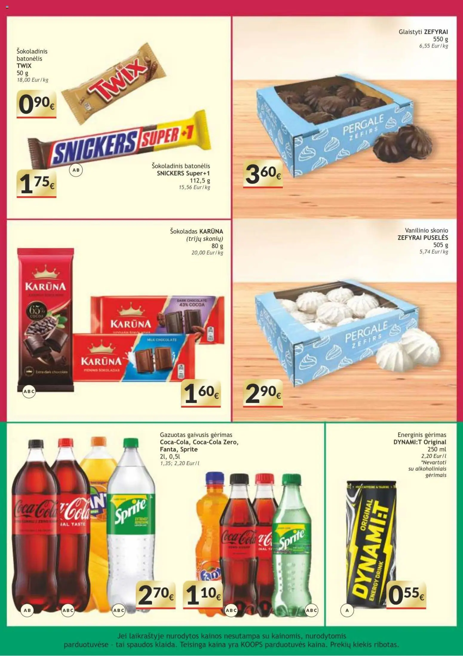 Koops akcijos nuo 16.02.2026 | Puslapis: 9 | Prekių: Gaivusis gėrimas, Energinis gėrimas, Šokoladas, Šokoladinis batonėlis