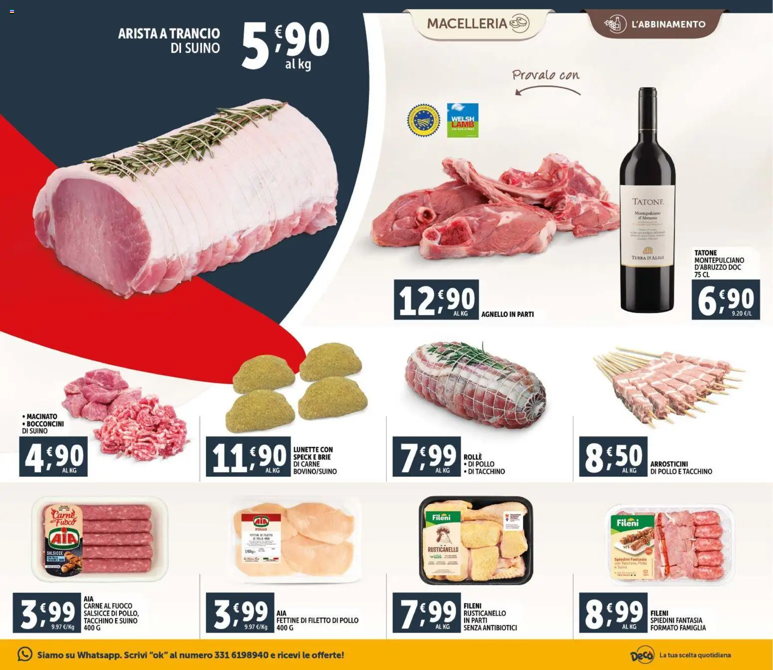 Volantino Decò del 30.01.2026 | Pagina: 7 | Prodotti: Speck, Tacchino, Arrosticini, Terra