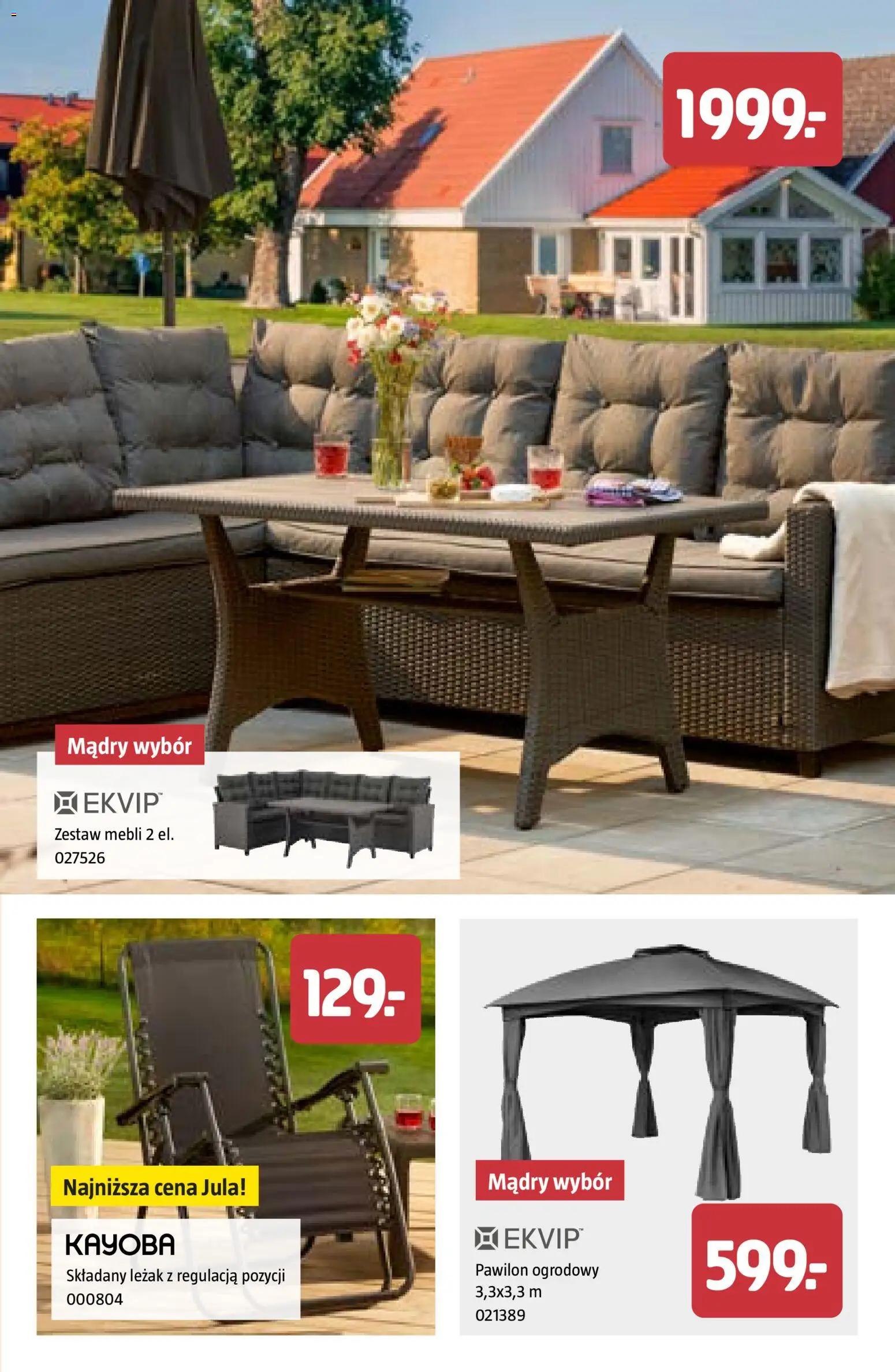 Jula gazetka - Wiosna od 26.02.2026 | Strona: 33 | Produkty: Pawilon ogrodowy, Leżak