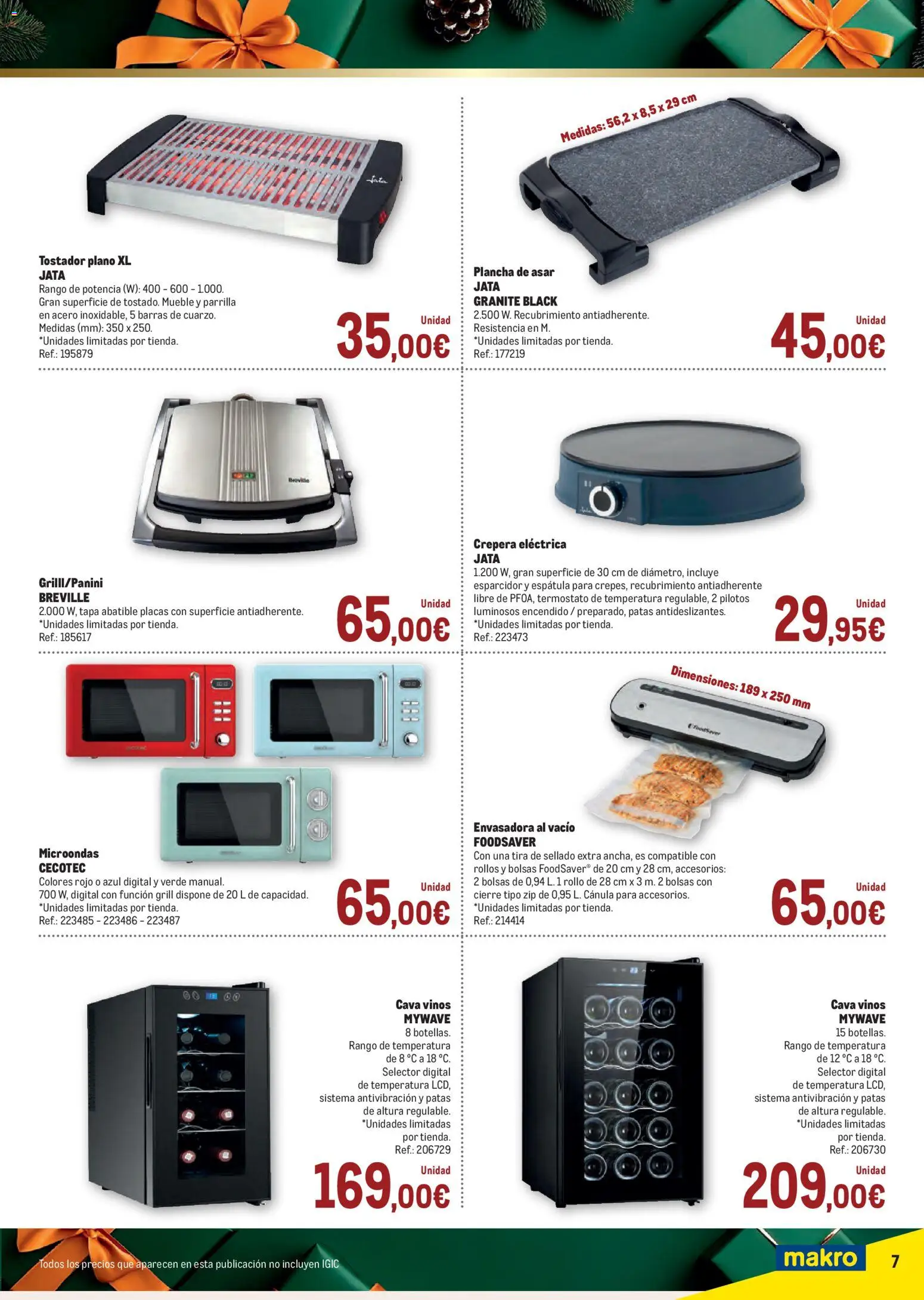 Makro - Ideas Regalos Canarias │ válido desde el 24.11.2025 | Página: 7 | Productos: Parrilla, Plancha, Plancha de asar, Tostador