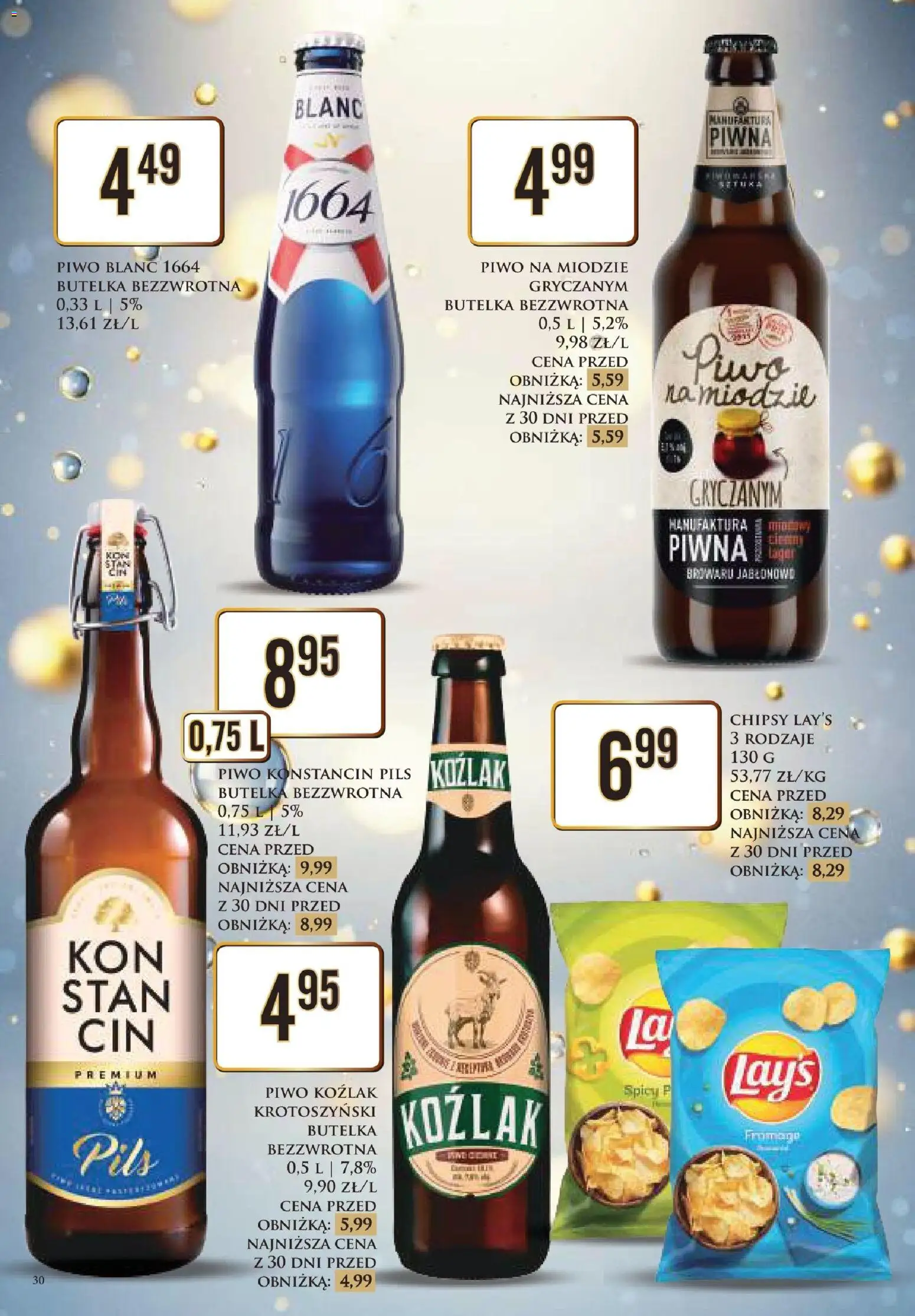 Dino Gazetka alkoholowa od 27.12.2025 | Strona: 30 | Produkty: Chipsy, Piwo na miodzie gryczanym, Piwo