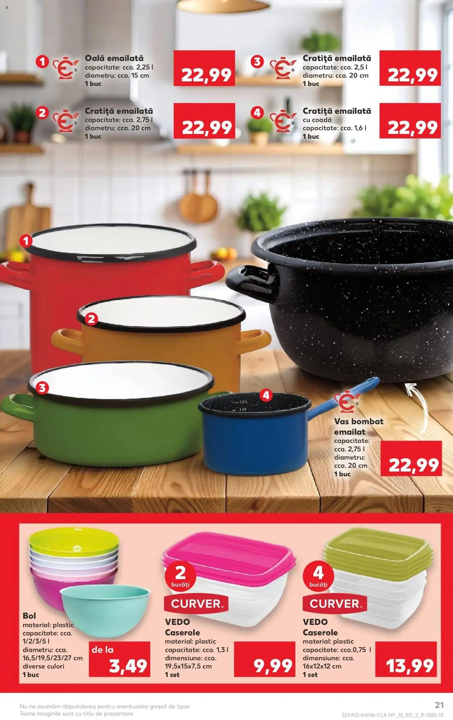 Noul catalog Kaufland – valabil de la 04.02.2026 | Pagină: 21 | Produse: Cratiță, Caserole, Oală, Bol