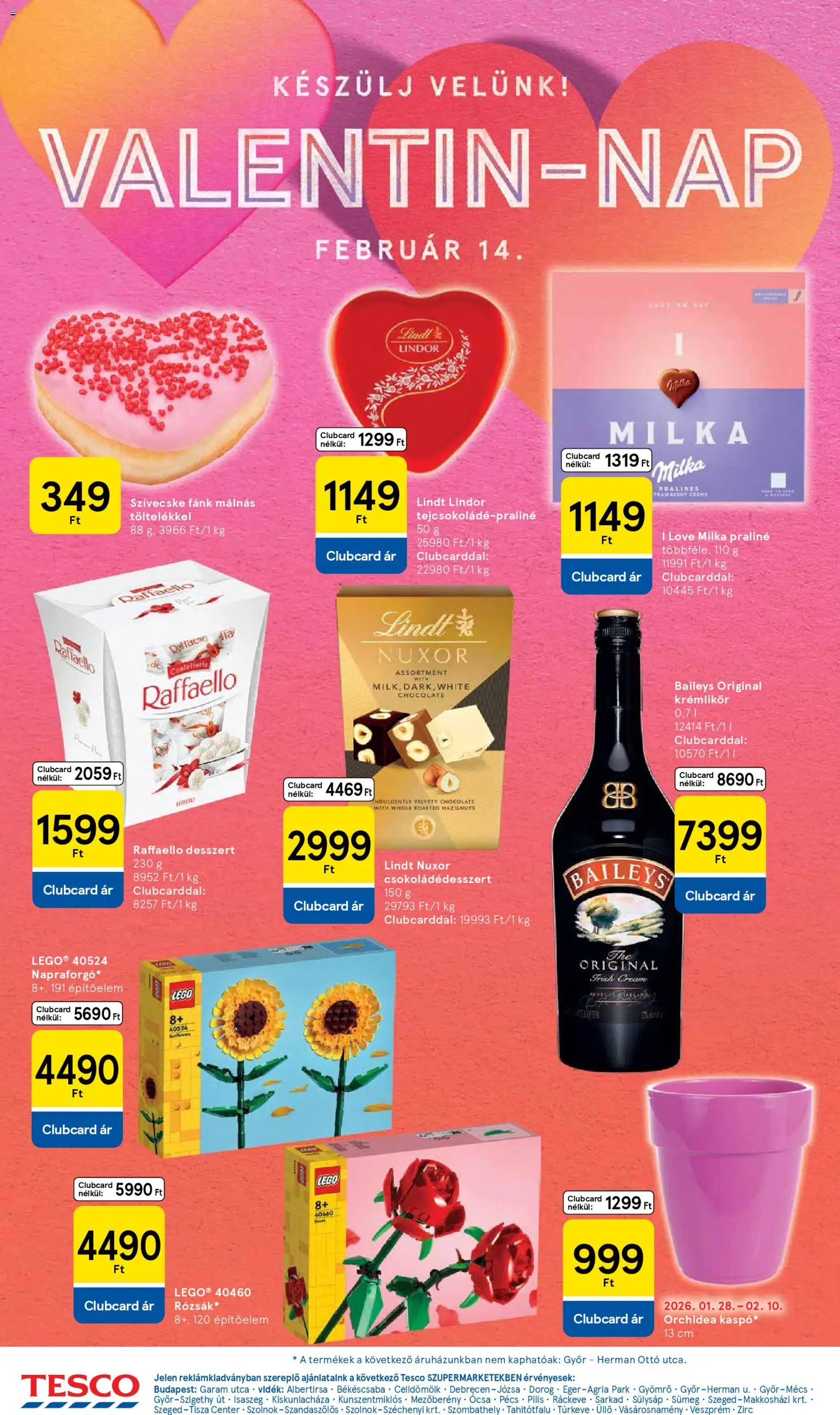 Tesco akciós ujság - amely érvényes a következő dátumtól: 05.02.2026 | Oldal: 4 | Termékek: Orchidea, Raffaello, Krémlikőr, Praliné