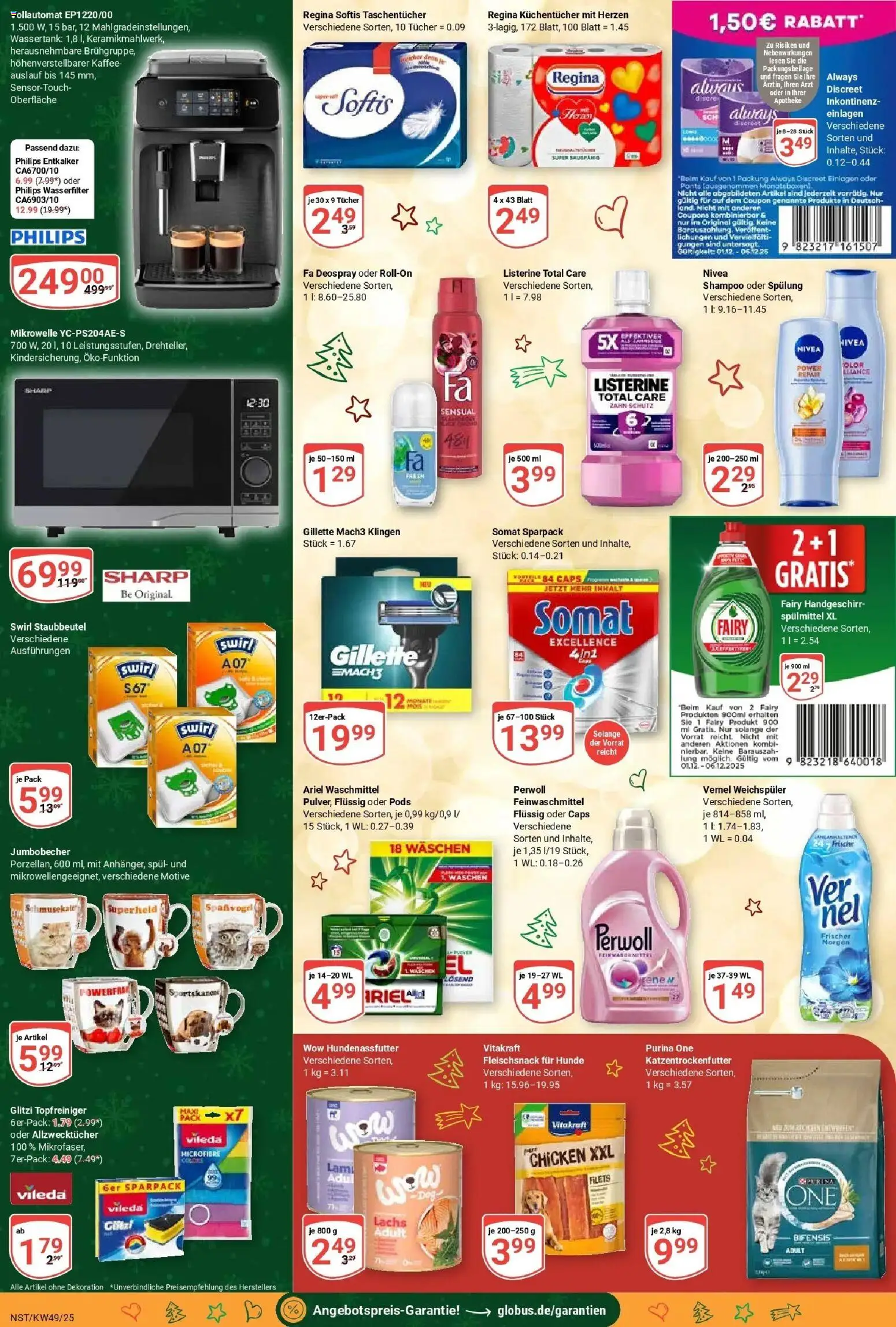 Globus prospekt Neustadt	 – gültig ab 01.12.2025 | Seite: 9 | Produkte: Ariel, Waschmittel, Vernel, Listerine