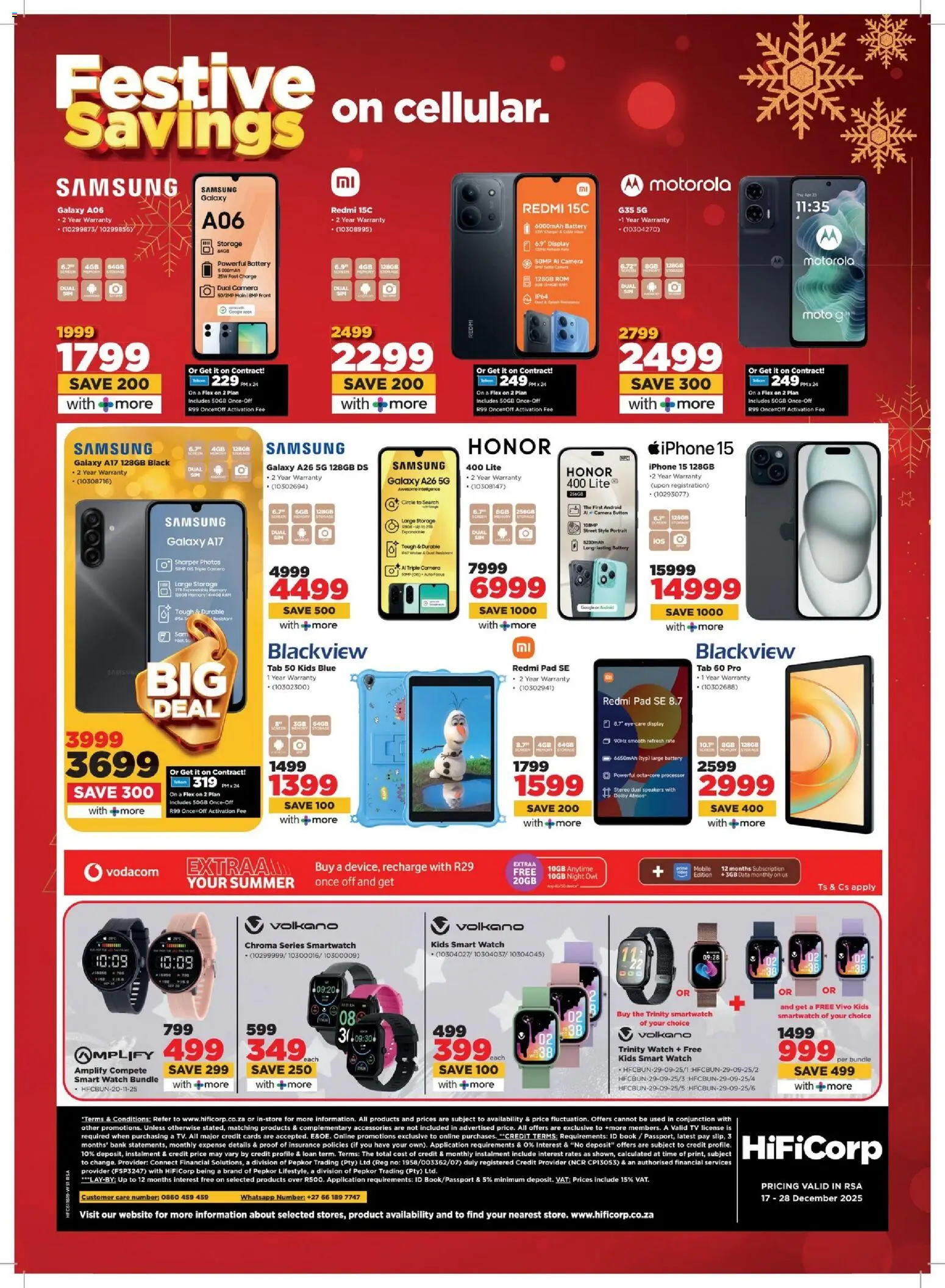 New HiFi Corp catalogue – valid from 17.12.2025 | Page: 16 | Products: Smartwatch, TV, Battery, Water