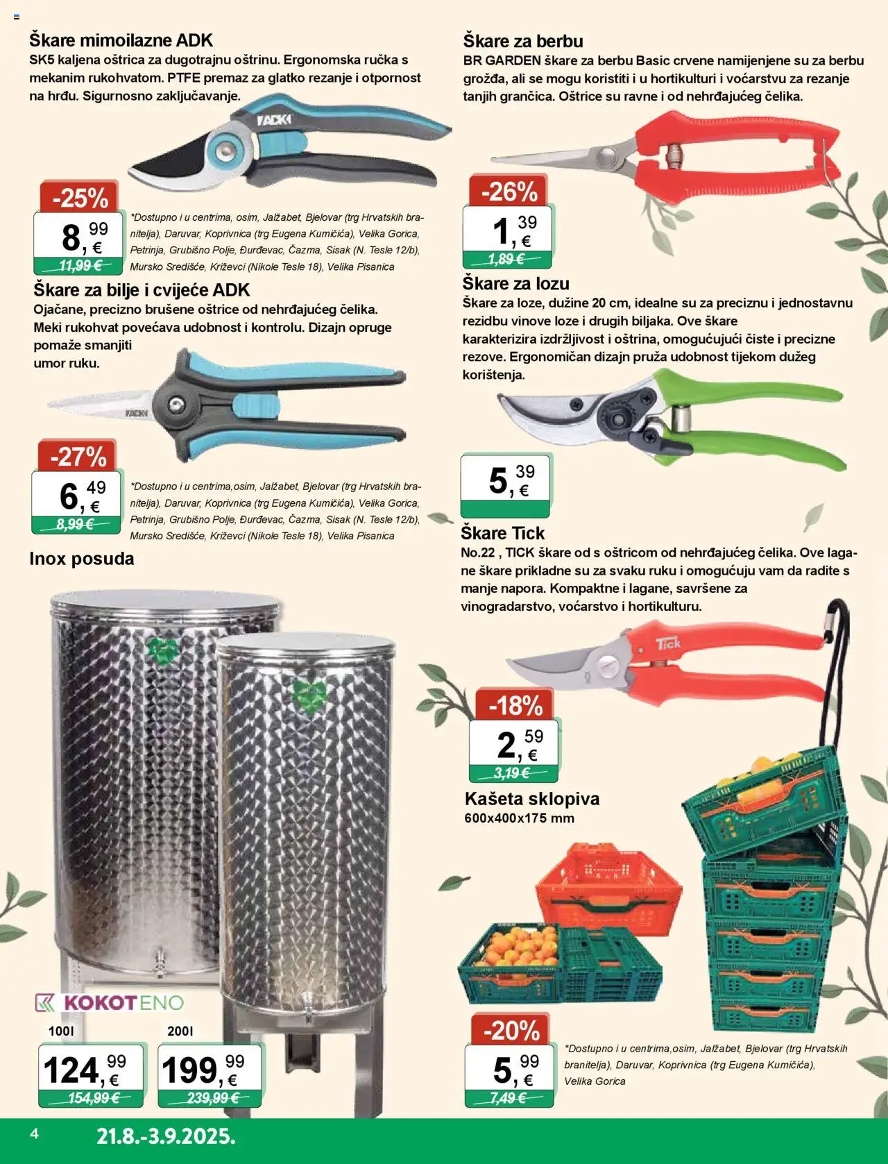 KTC katalog | vrijedi od 21.08.2025 | Stranica: 4 | Proizvodi: Cvijeće, Škare