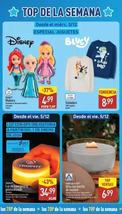 Vista previa Aldi folleto Península válido desde el 01.12.2025 | Página: 3 | Productos: Sudadera, Juguetes, Vela