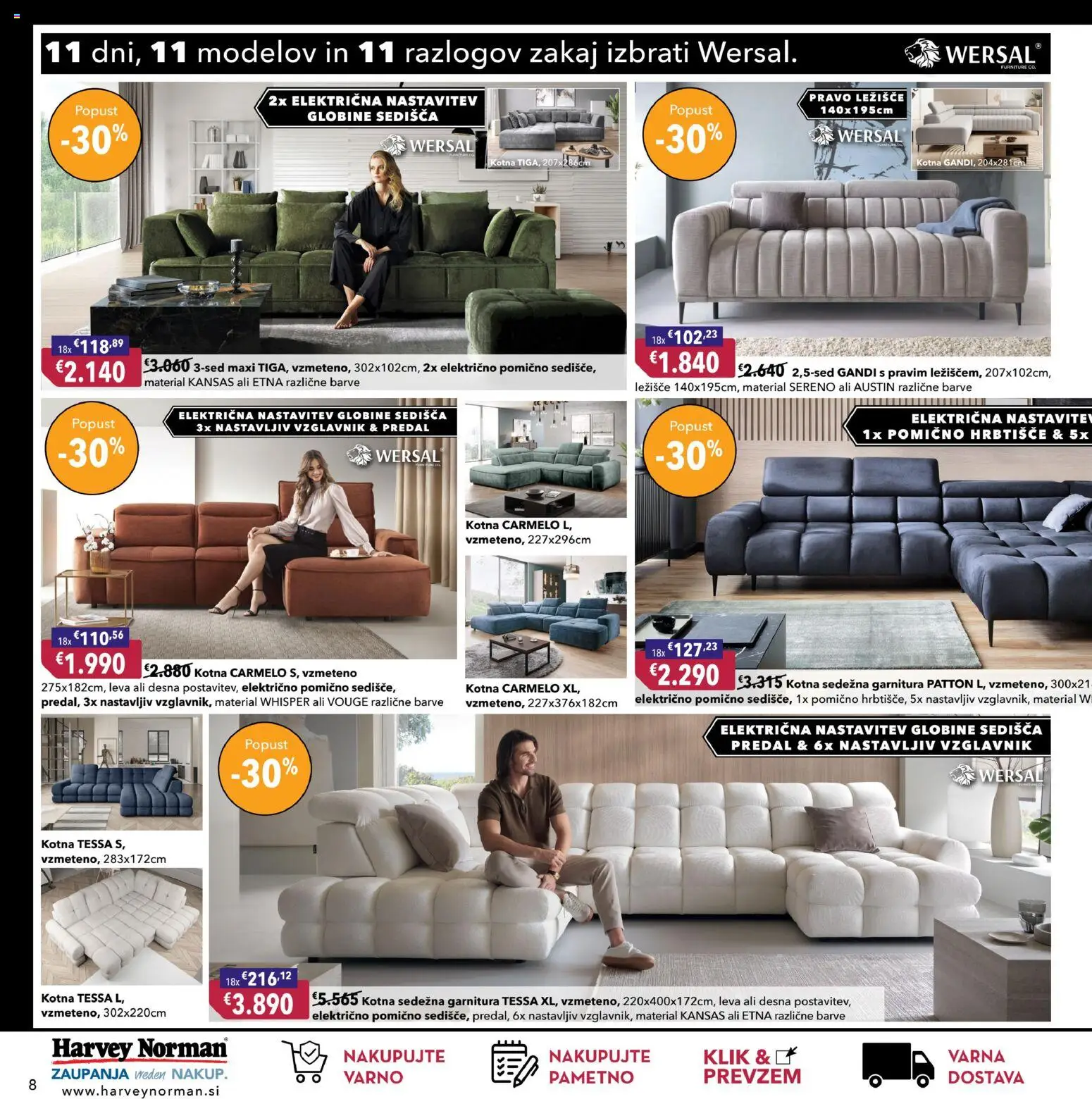 Novi Harvey Norman katalog ponudbe – veljaven od 28.01.2026 | Stran: 8 | Izdelki: Vzglavnik, Ležišče, Sedezna garnitura