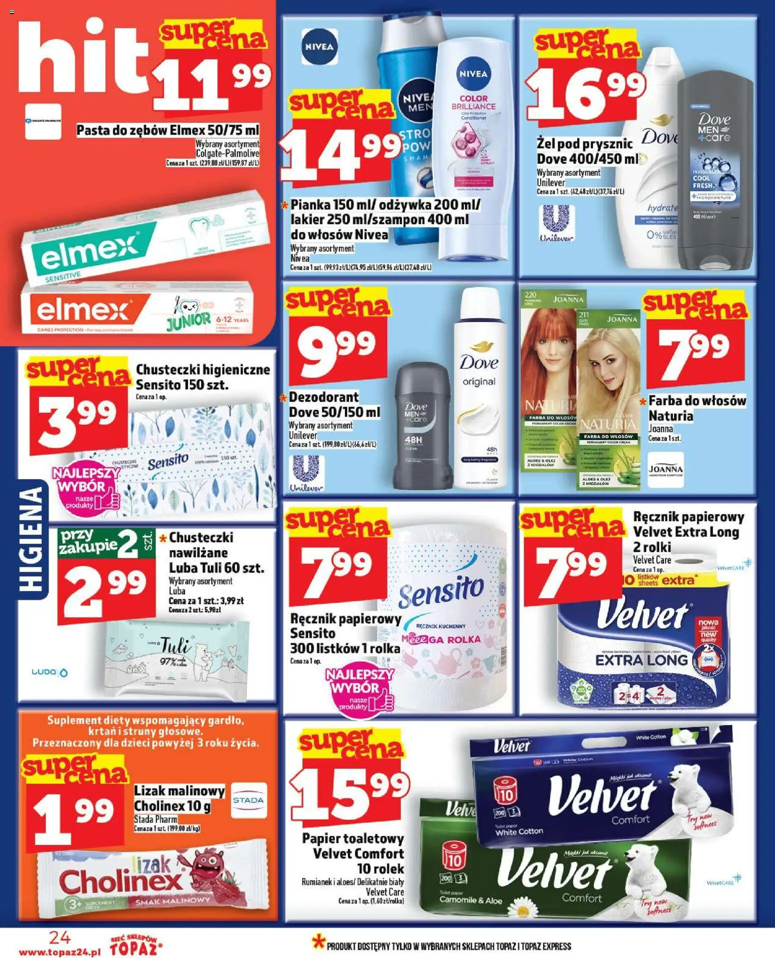 Topaz Gazetka MAZ od 20.11.2025 | Strona: 24 | Produkty: Farba do włosów, Rolki, Odżywka, Ręcznik papierowy