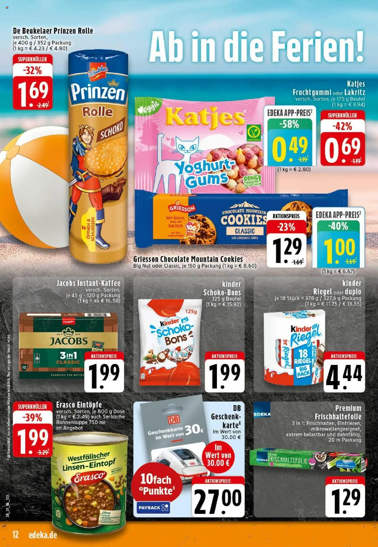 Edeka prospekt Westerkappeln	 - gültig ab dem 06.07.2025 | Seite: 12 | Produkte: Essig, Kinder riegel, Erasco, Chips