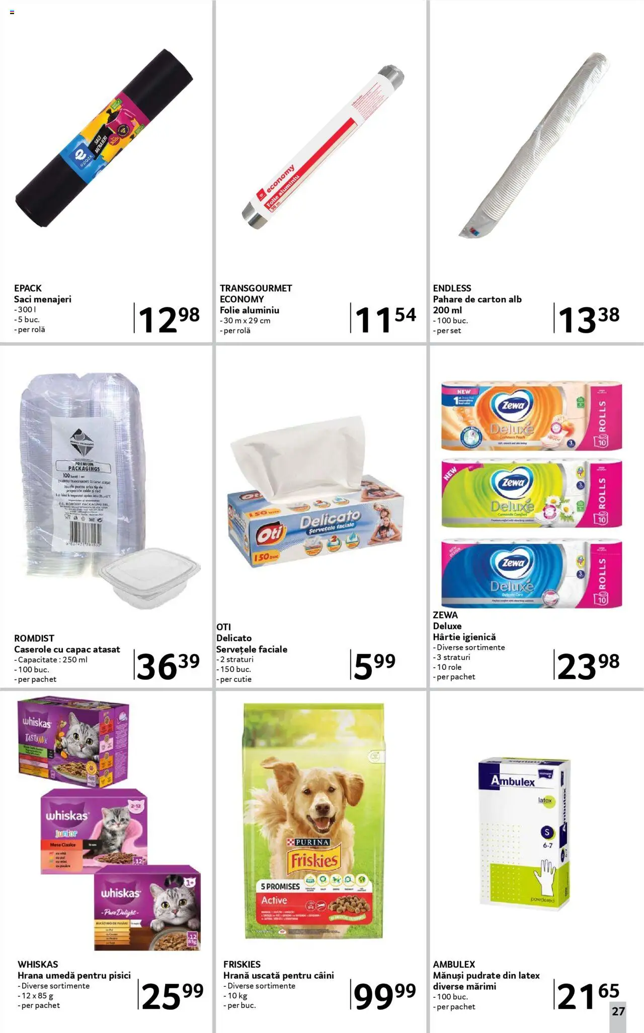 Catalog Selgros - Food – valabil de la 22.08.2025 | Pagină: 27 | Produse: Pahare, Caserole, Saci menajeri, Cutie