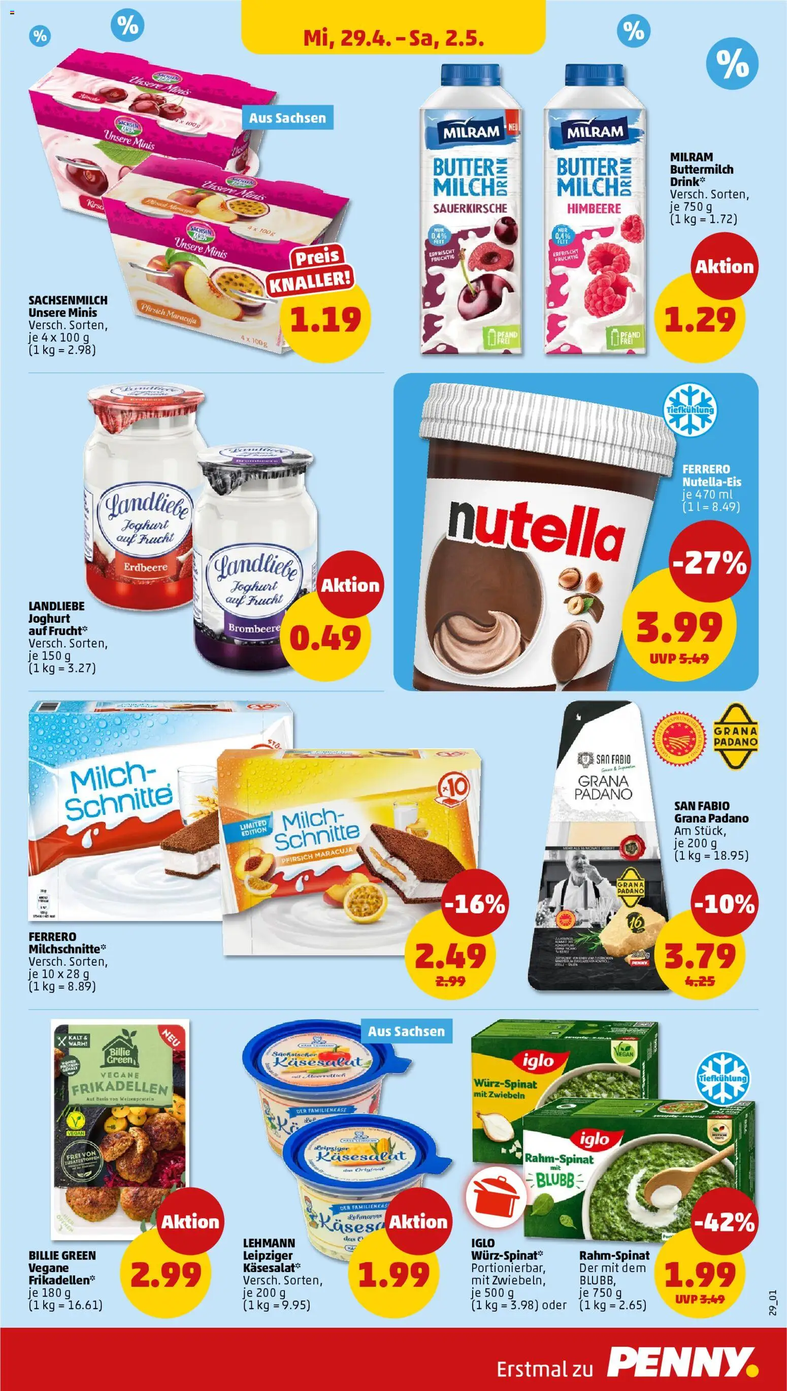 Penny Prospekt 	 – gültig ab 27.04.2026 | Seite: 33 | Produkte: Milch, Joghurt, Zwiebeln, Pfirsich