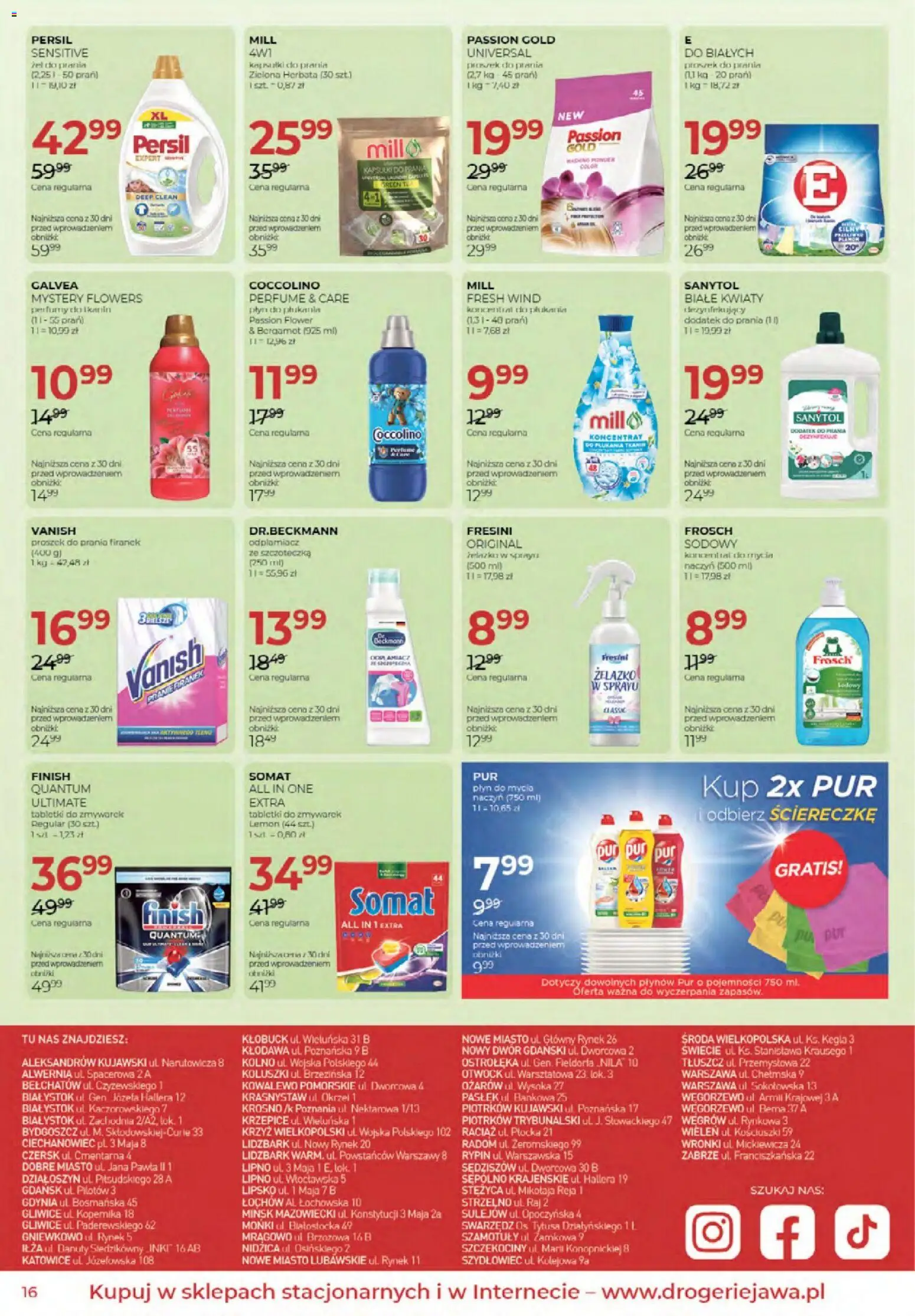 Jawa Gazetka od 03.02.2026 | Strona: 16 | Produkty: Persil, Herbata, Kwiaty, Proszek do prania