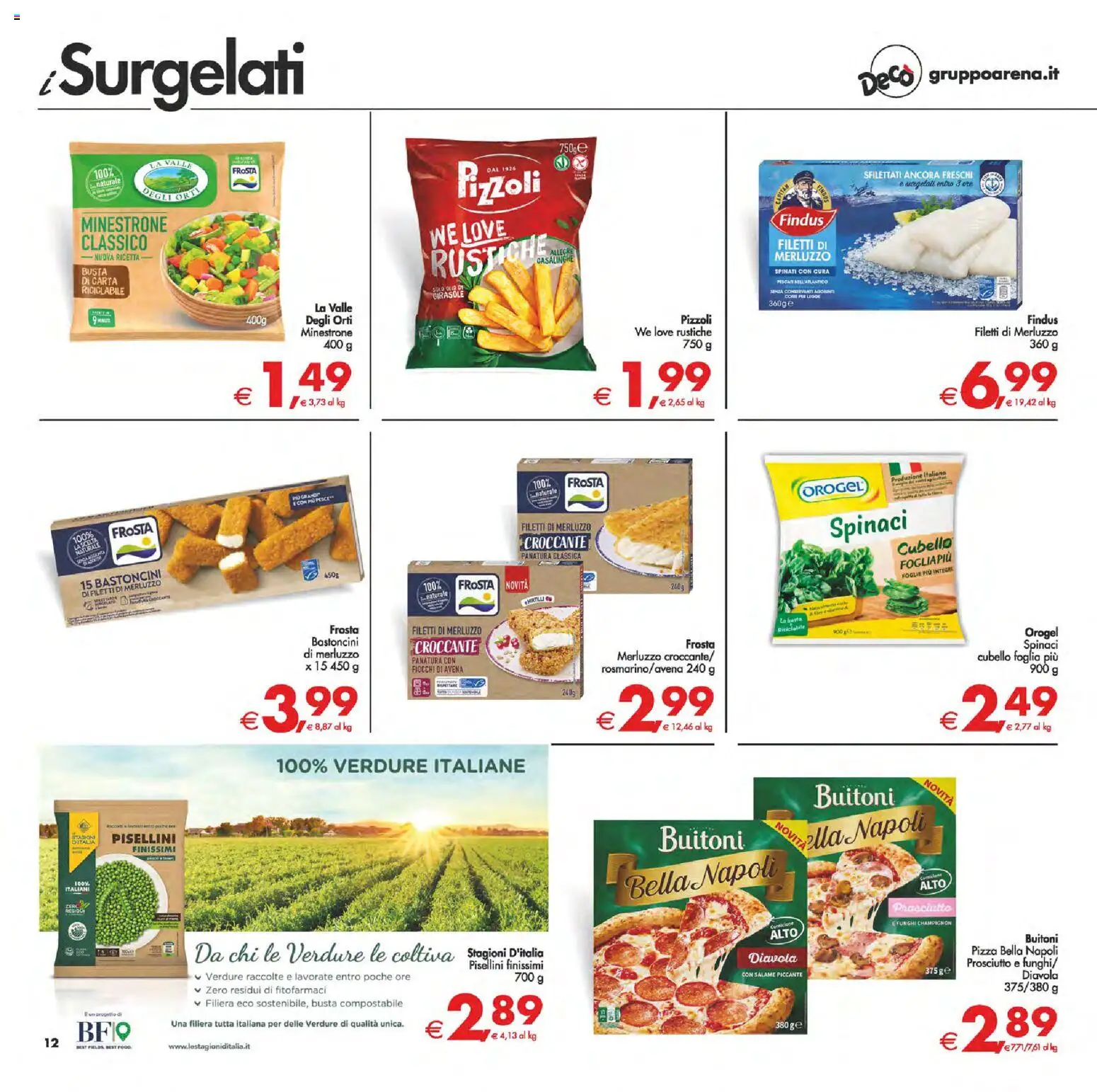 Volantino Decò del 14.11.2025 | Pagina: 12 | Prodotti: Salame, Pesce, Prosciutto, Spinaci