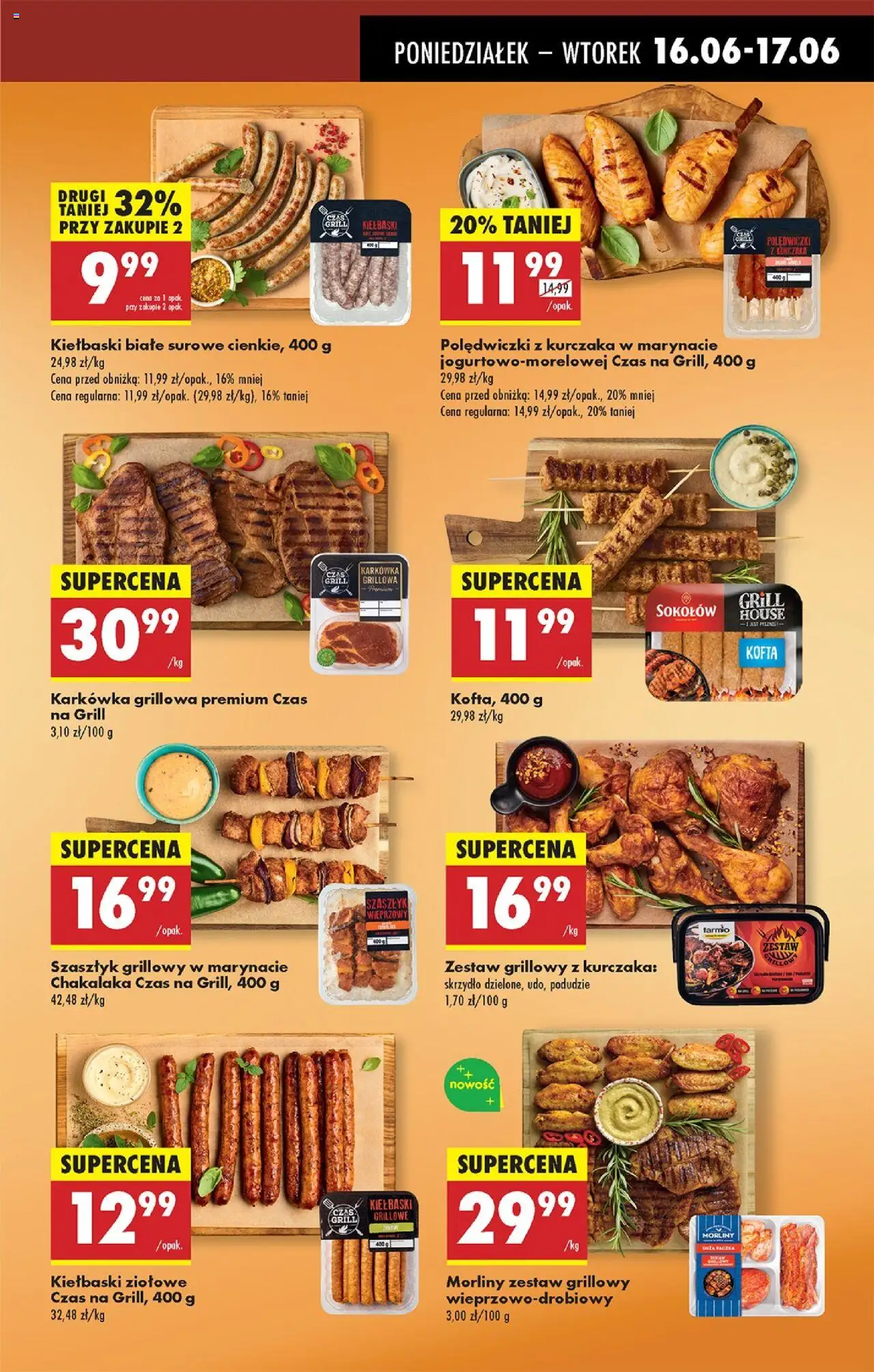 Biedronka gazetka od 16.06.2025 | Strona: 27 | Produkty: Karkówka, Kebab, Grill, Kiełbaski