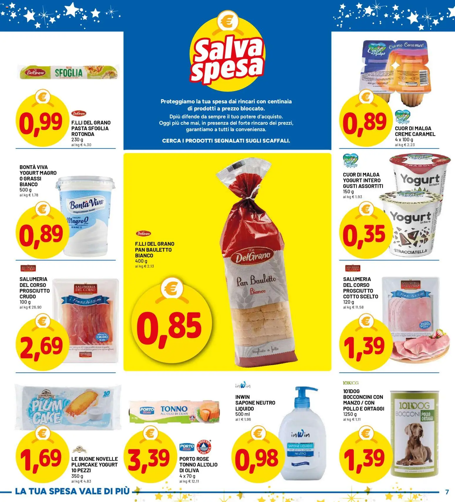 Volantino D Più del 01.12.2025 | Pagina: 7 | Prodotti: Pollo, Manzo, Plumcake, Stracciatella