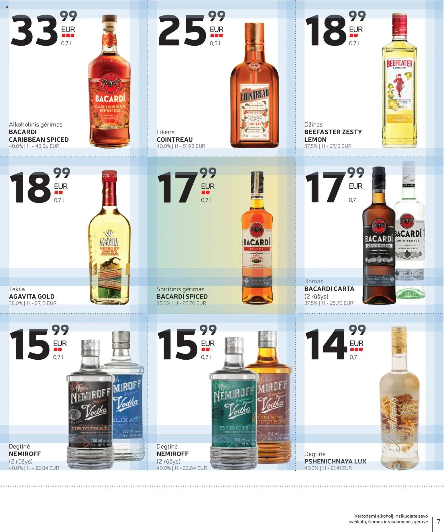 Rimi akcijos nuo 28.04.2026 | Puslapis: 7 | Prekių: Degtinė, Džinas