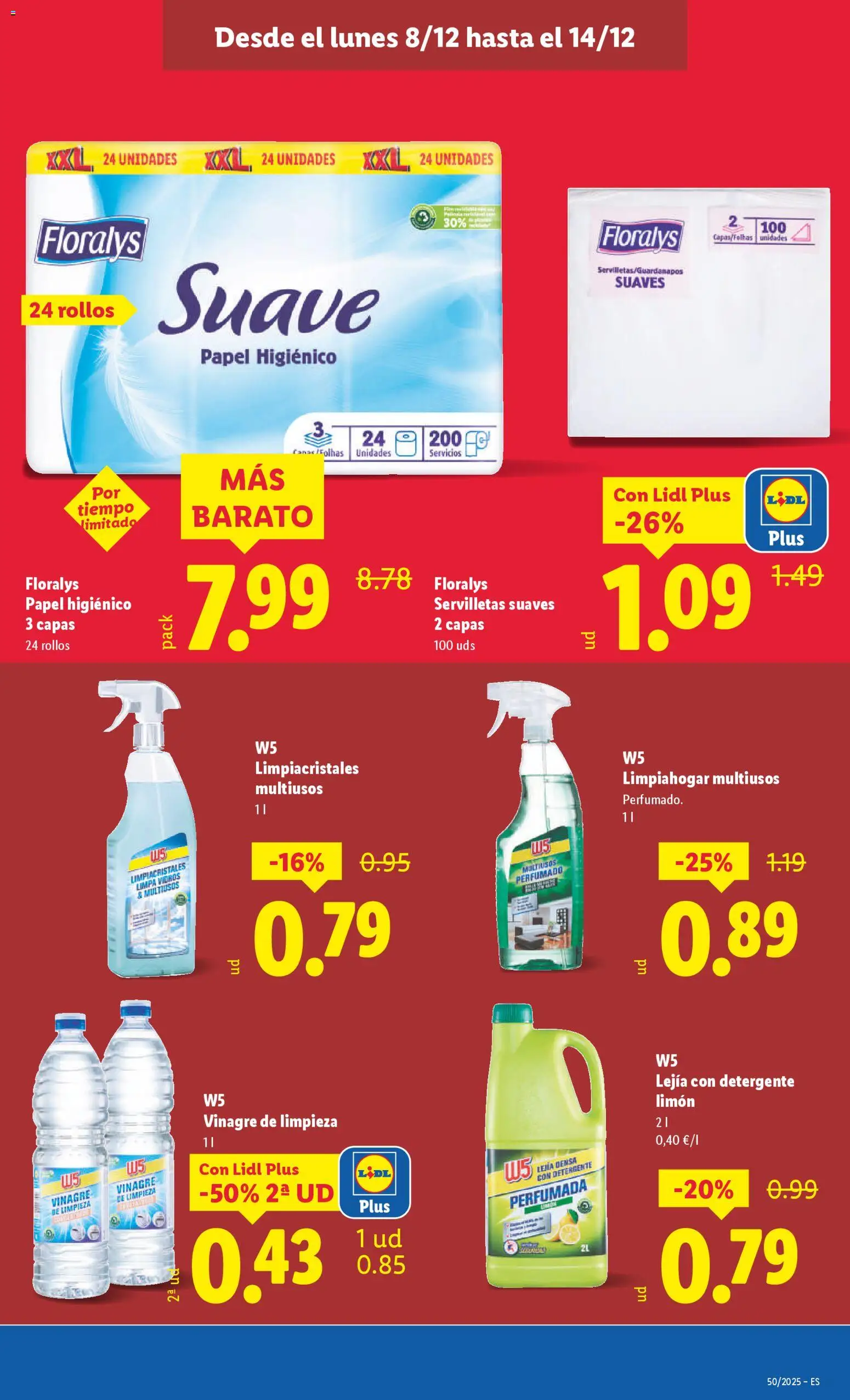 Lidl folleto │ válido desde el 08.12.2025 | Página: 35 | Productos: Limpiacristales, Detergente, Papel higienico, Δεξαμενή